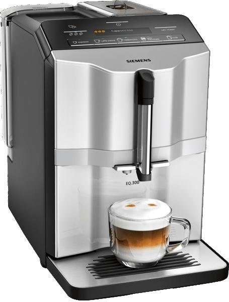 SIEMENS Kaffeevollautomat EQ.300 TI353501DE einfache Zubereitung 5 Kaffee-Milch-Getränke LCD-Dialog-Display