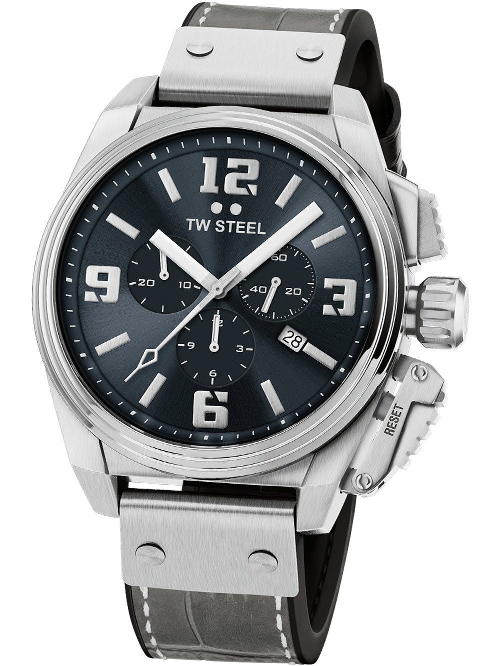 TW Steel Quarzuhr TW-Steel TW1013 Canteen Chronograph Herrenuhr 46mm 10ATM TW-Steel TW1013 Canteen Chronograph Herrenuhr 46mm 10ATM