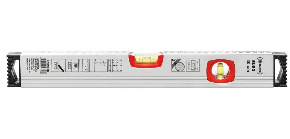 Connex Wasserwaage Wasserwaage 40 cm Aluminium Gefälleanzahl 2%