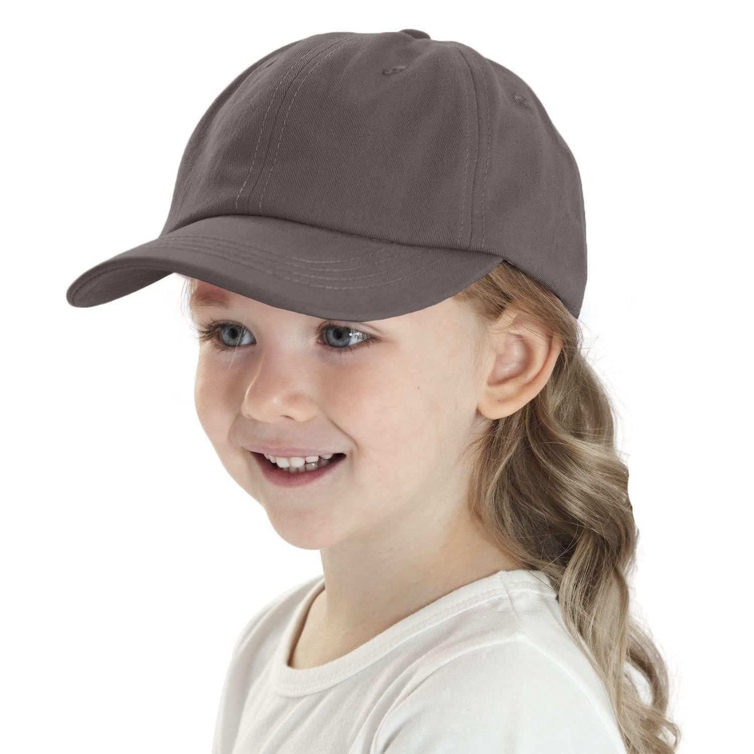 Baseball Cap Basecap Kinder Baumwolle atmungsaktiv Sonnenschutz 52 Dunkelgrau