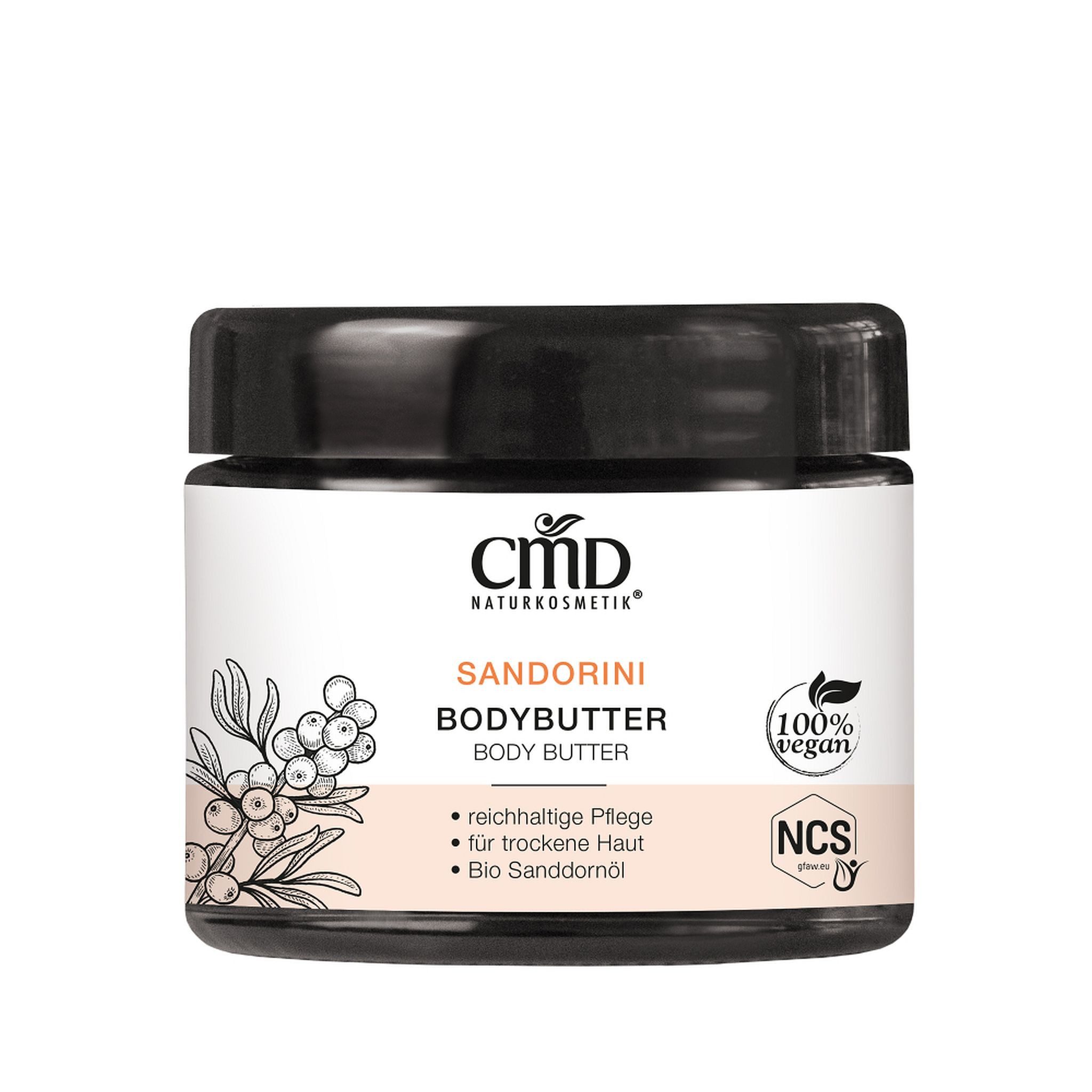 CMD Naturkosmetik Körperbutter Sandorini Bodybutter – Reichhaltige Naturkosmetik Pflege – Vegan