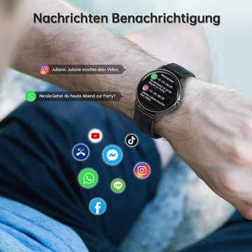 ENOMIR Smartwatch (1,28 Zoll, Android iOS), Herren mit Telefonfunktion 100 Sportmodi Fitnessuhr IP68 Wasserdichte