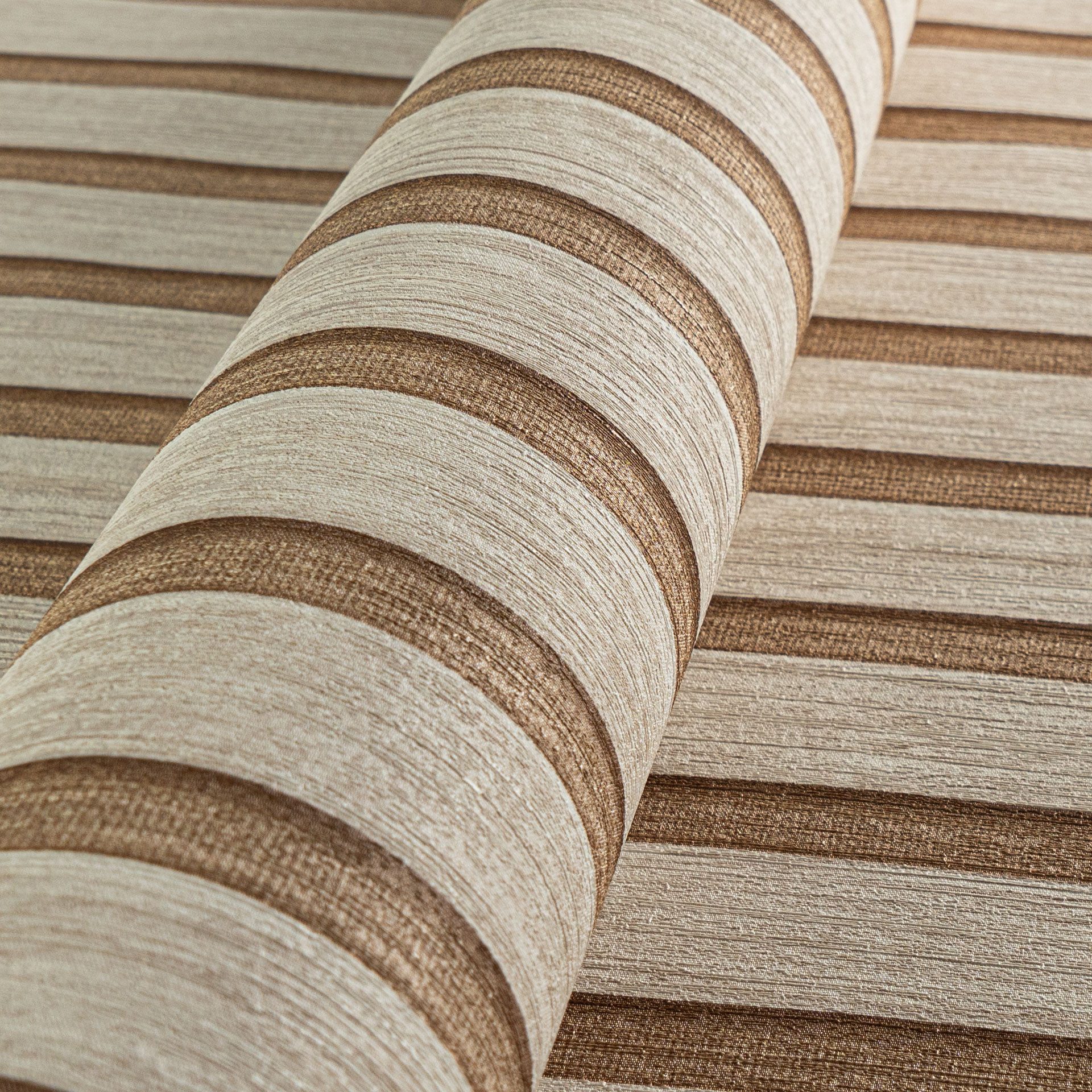 A.S. Création Vliestapete 50 Jahre AS Holzpaneele Tapete Holzoptik mit Metallic-Effekt 3D, strukturiert, leicht glänzend, (1 St), Vliestapete Wandpaneele für Sc – Bild 3 von 5