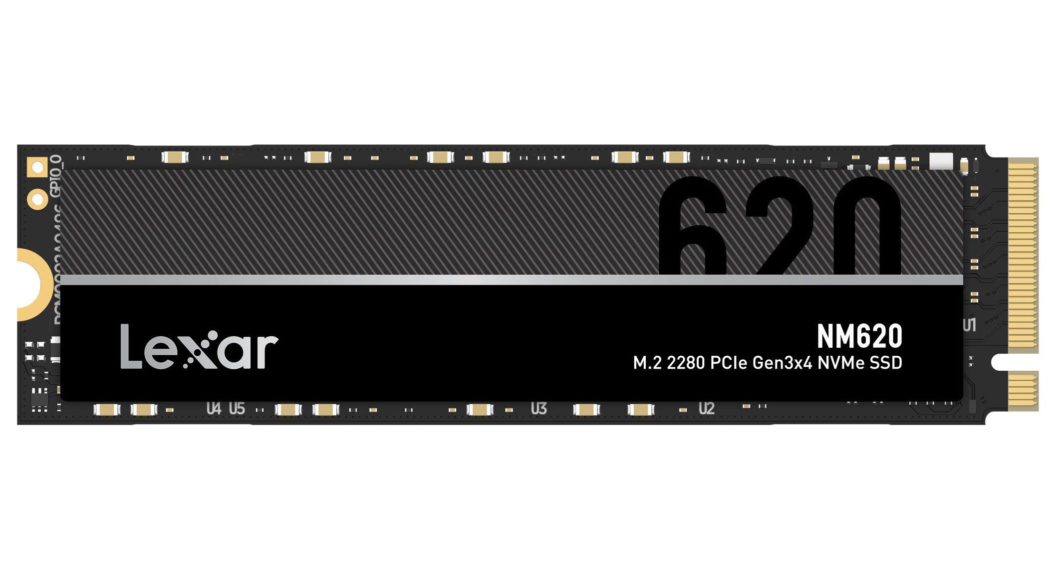 Lexar NM620 2TB NVMe SSD Gaming M.2 2280 2000GB interne SSD (2 TB) M.2", Features: PCIe Gen3x4, NVMe 1.4, 3D NAND, 1PB TBW