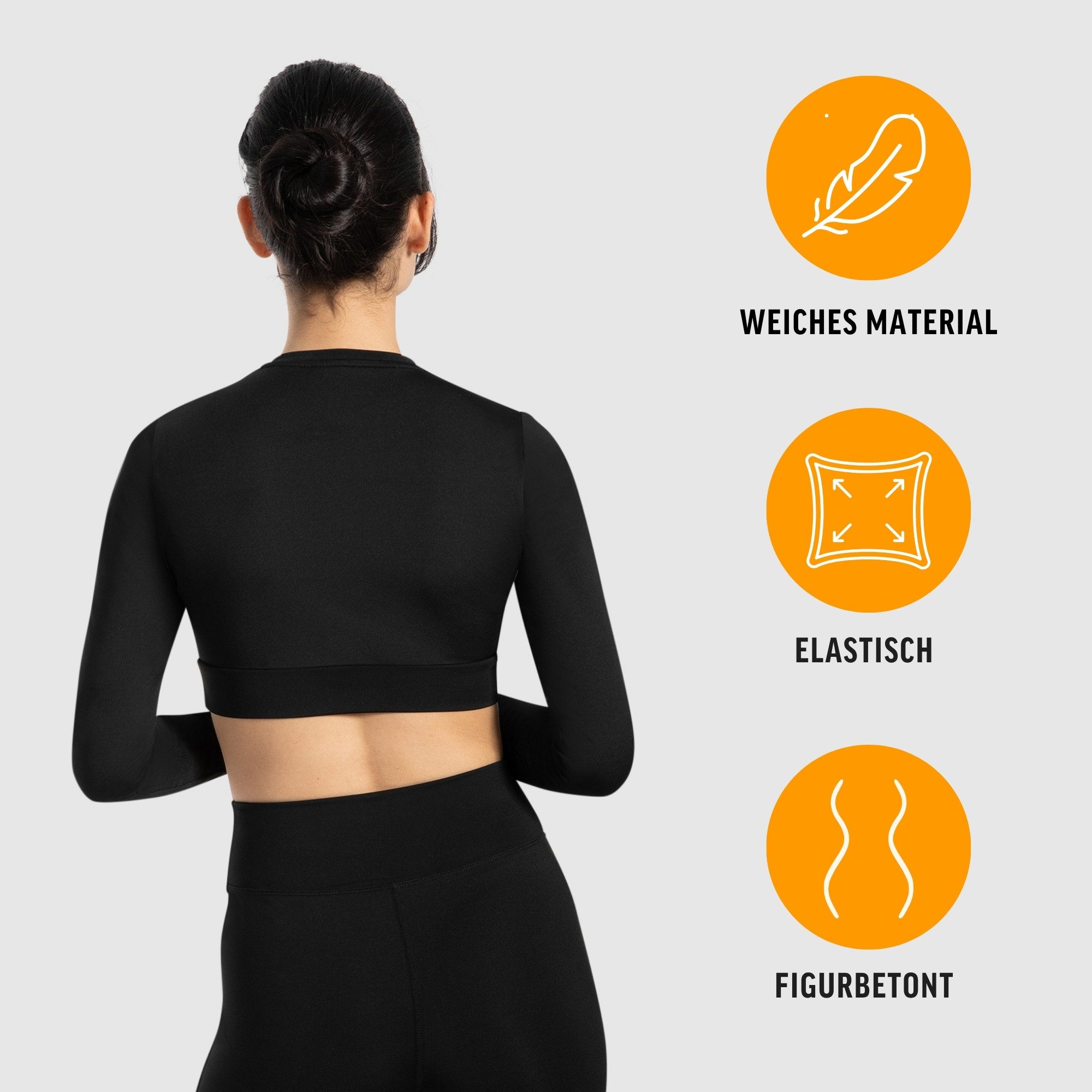 Smilodox Longsleeve Tisha, Cropped Sportshirt, Funktionsshirt elastisches U günstig online kaufen