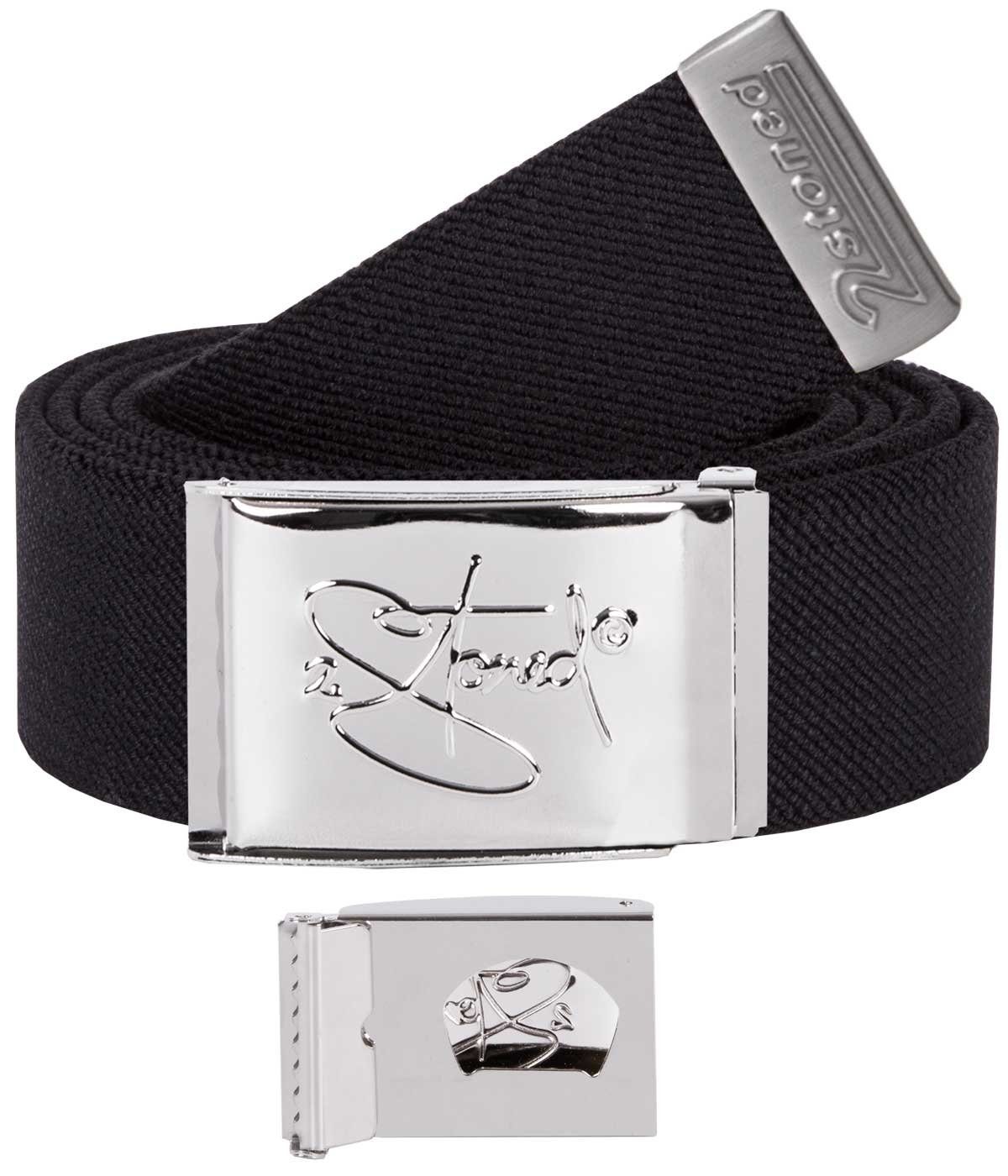 Stretchgürtel Koppelgürtel Unisex, Chromschnalle Classic, 4 cm breit, 130 cm lang