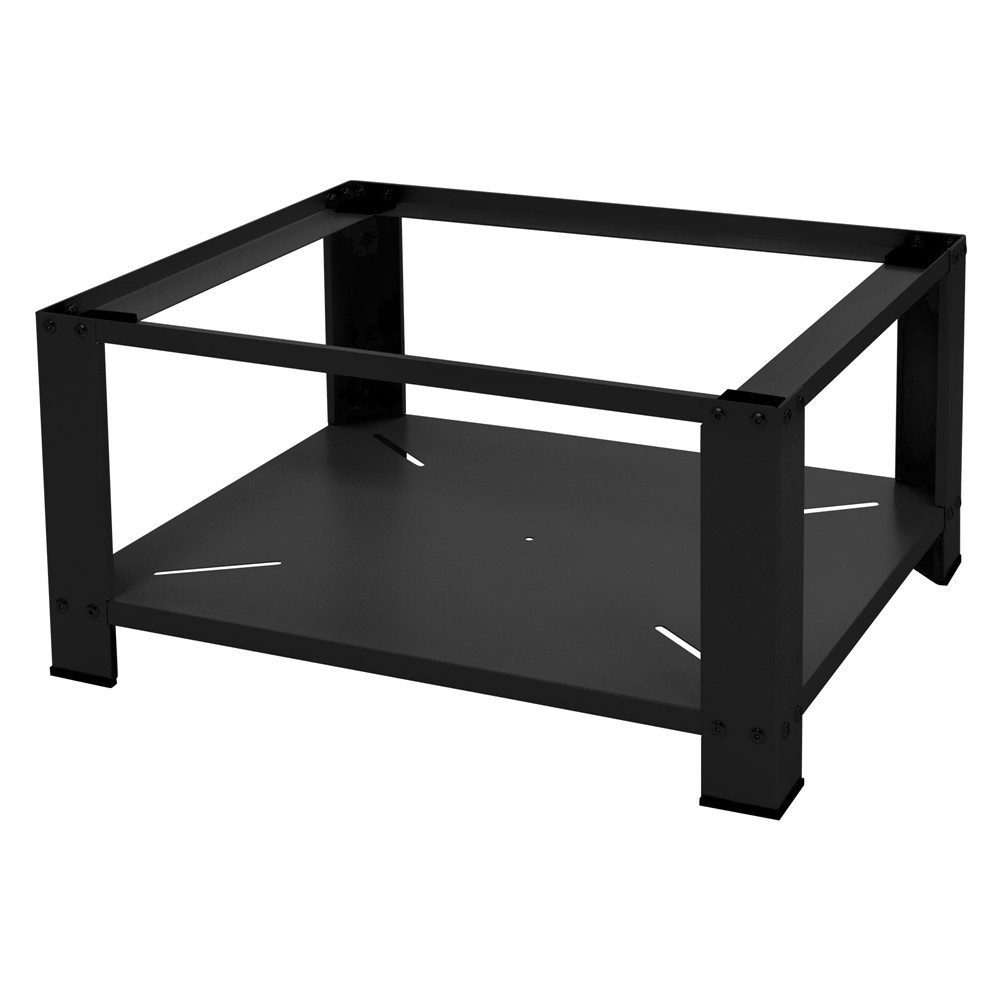 ML-DESIGN Waschmaschinenuntergestell Waschmaschinenzubehör Untergestell Unterbausockel Podest für Trockner, Waschmaschinen Unterbau mit Ablage 63x54x32cm Stahl schwarz
