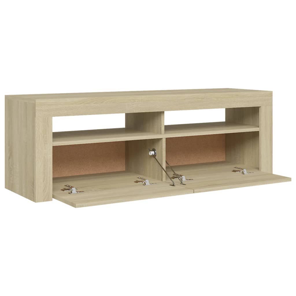 TV-Schrank Sonoma-Eiche (1-St) TV-Schrank Eiche vidaXL LED-Leuchten cm 120x35x40 mit Sonoma