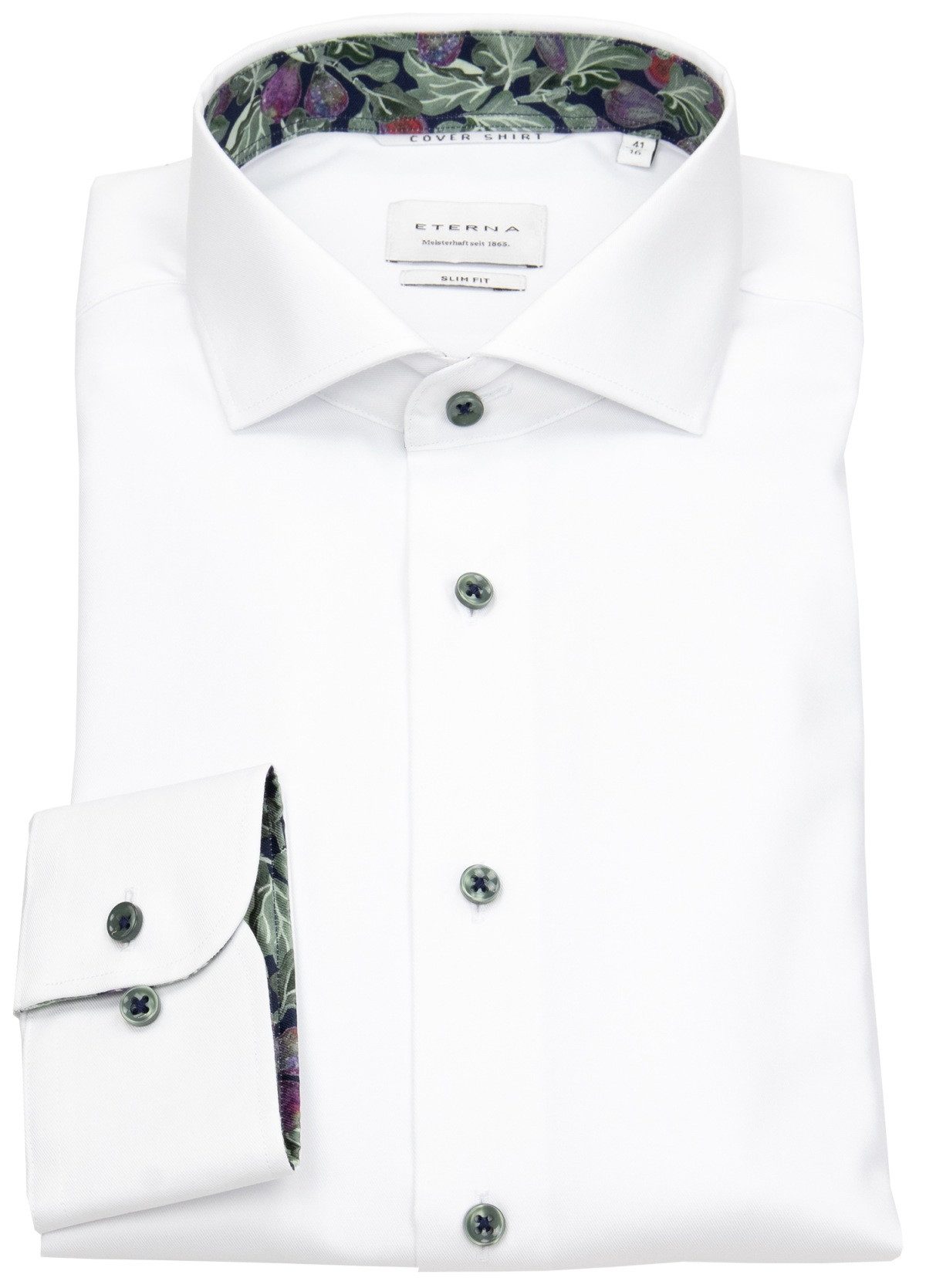 Eterna Businesshemd Slim Fit stark tailliert bügelfrei Haifischkragen