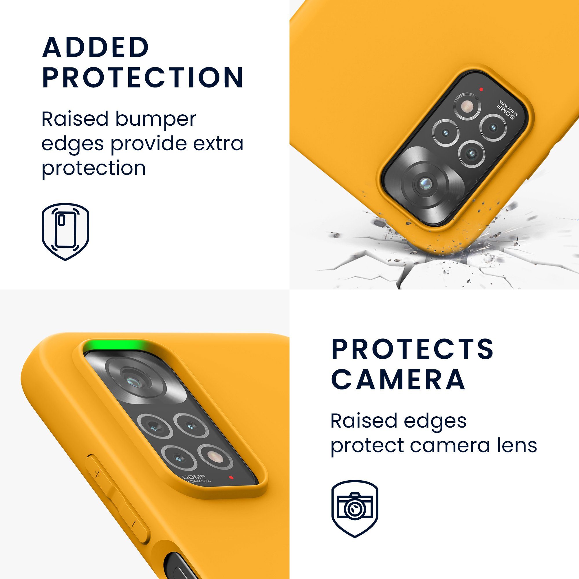kwmobile Handyhülle Hülle für Xiaomi Redmi Note 11 / Note 11S, Hülle Silikon - Soft Handyhülle - Handy Case Cover