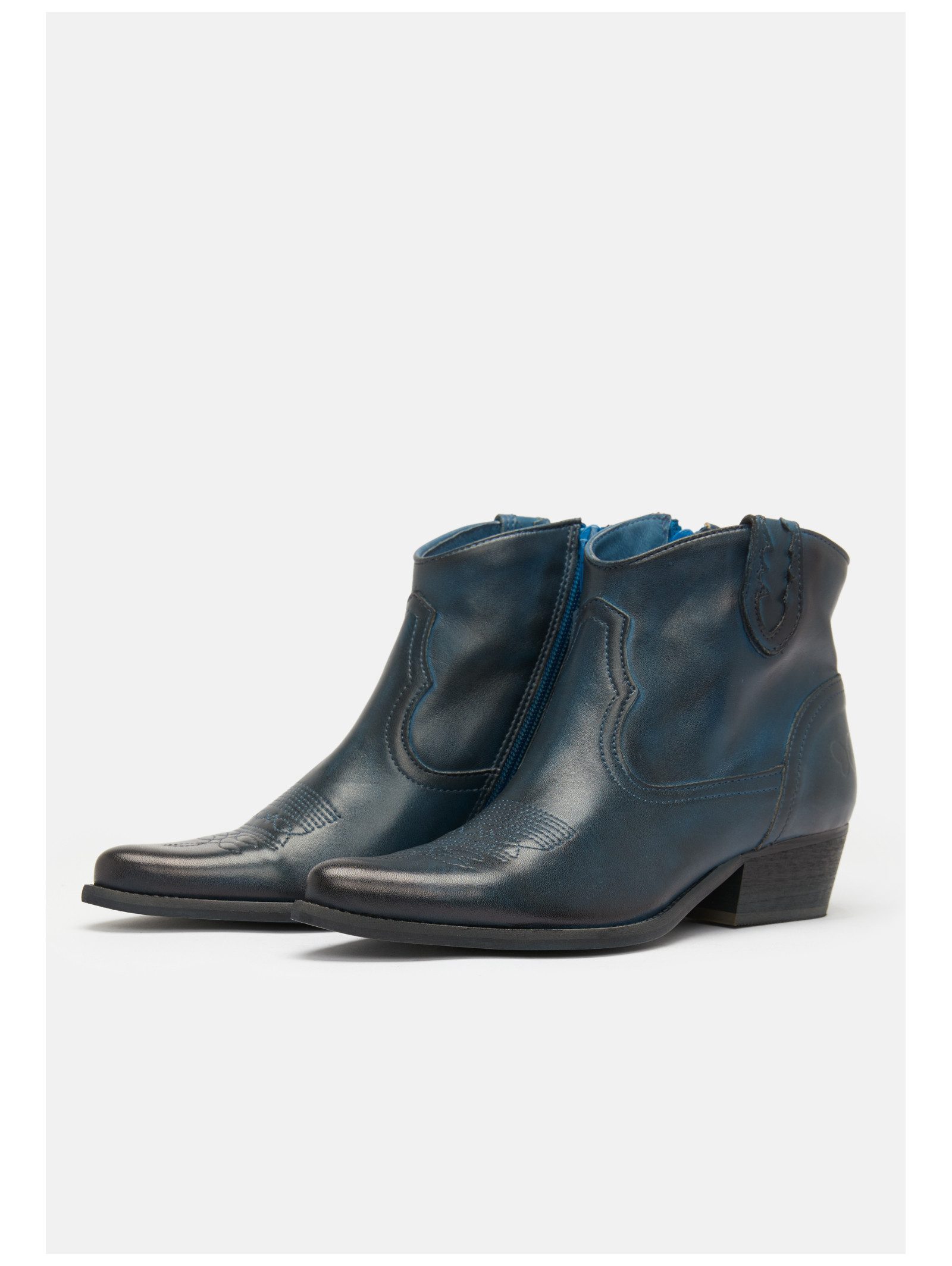 Felmini Stiefelette Leder . Cowboy Stiefelette