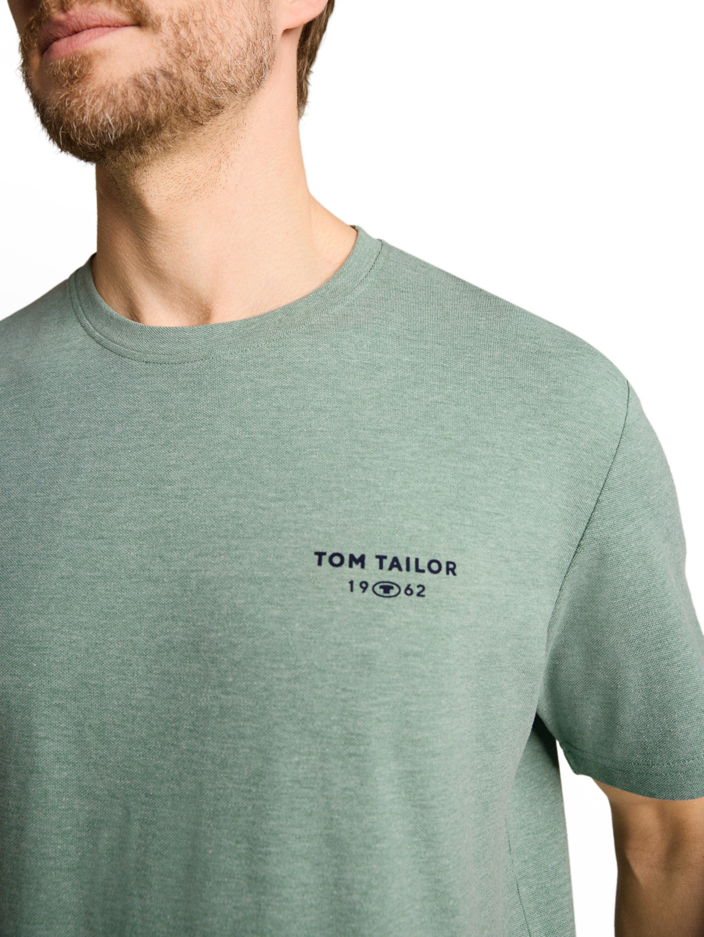 TOM TAILOR Kurzarmshirt Sommershirt mit kleinem Logo-Print
