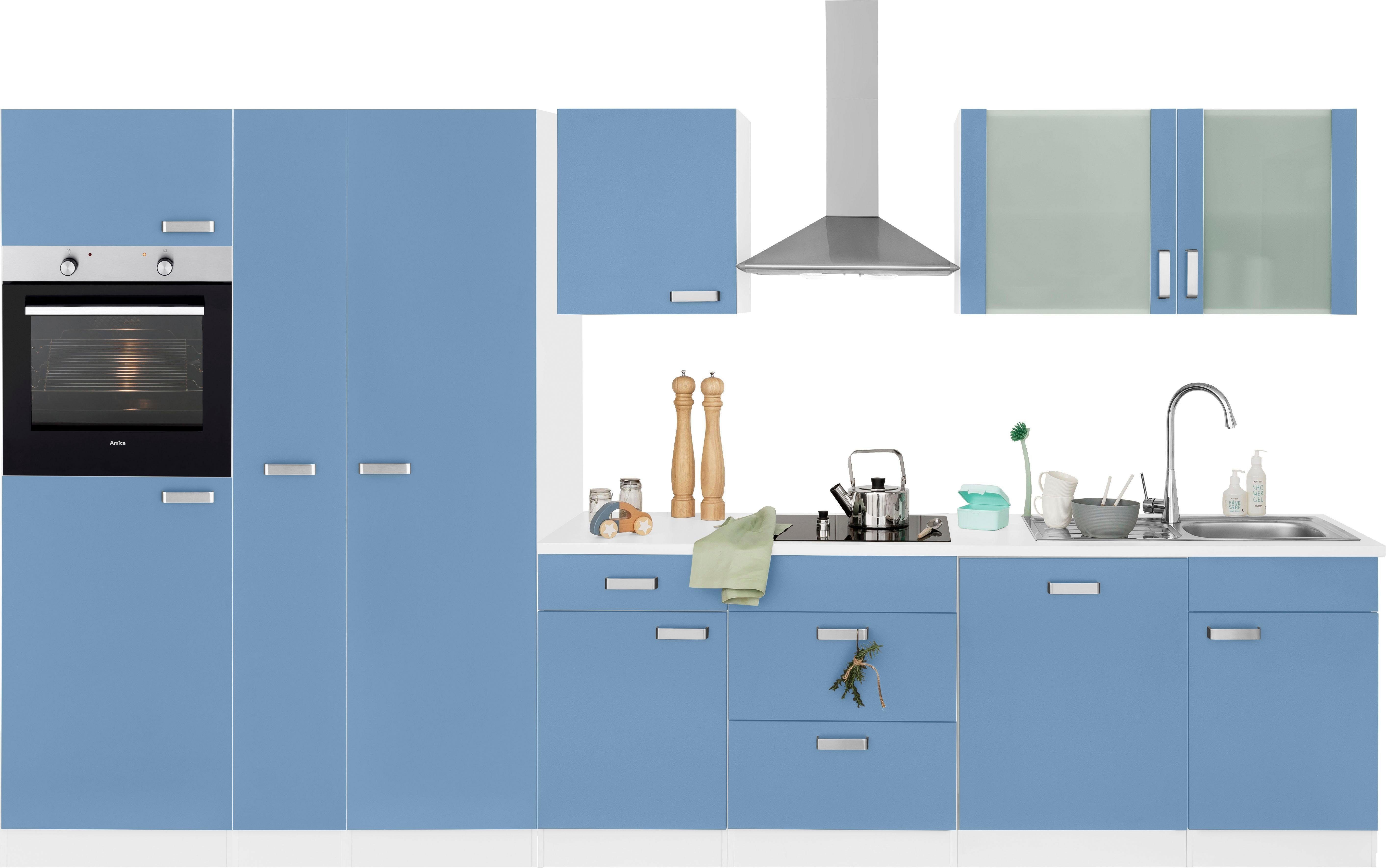 wiho Küchen Küchenzeile Husum, ohne E-Geräte, Breite 360 cm