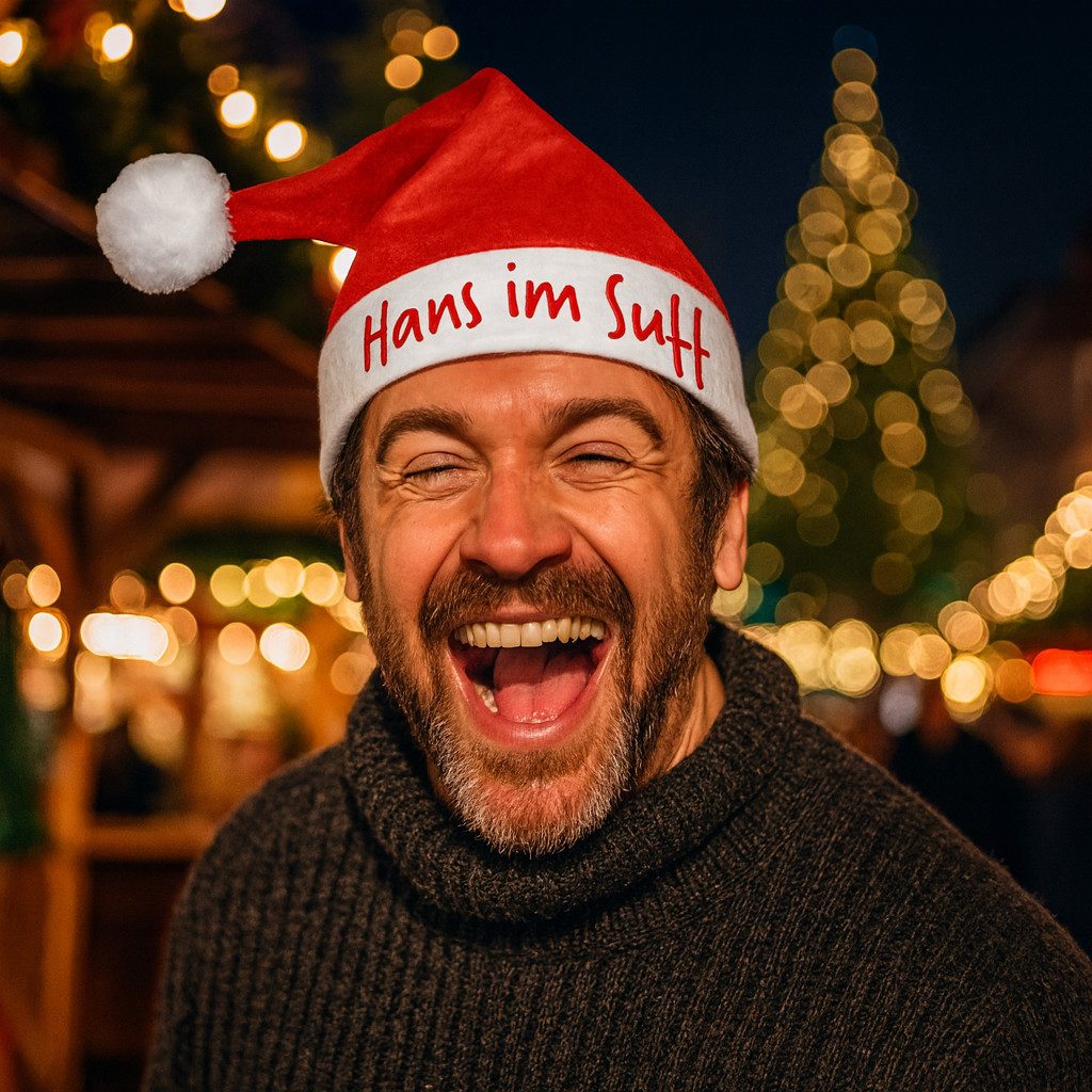 Deggelbam Bommelmütze Weihnachtsmannmütze Nikolausmütze mit lustiger Aufsch günstig online kaufen