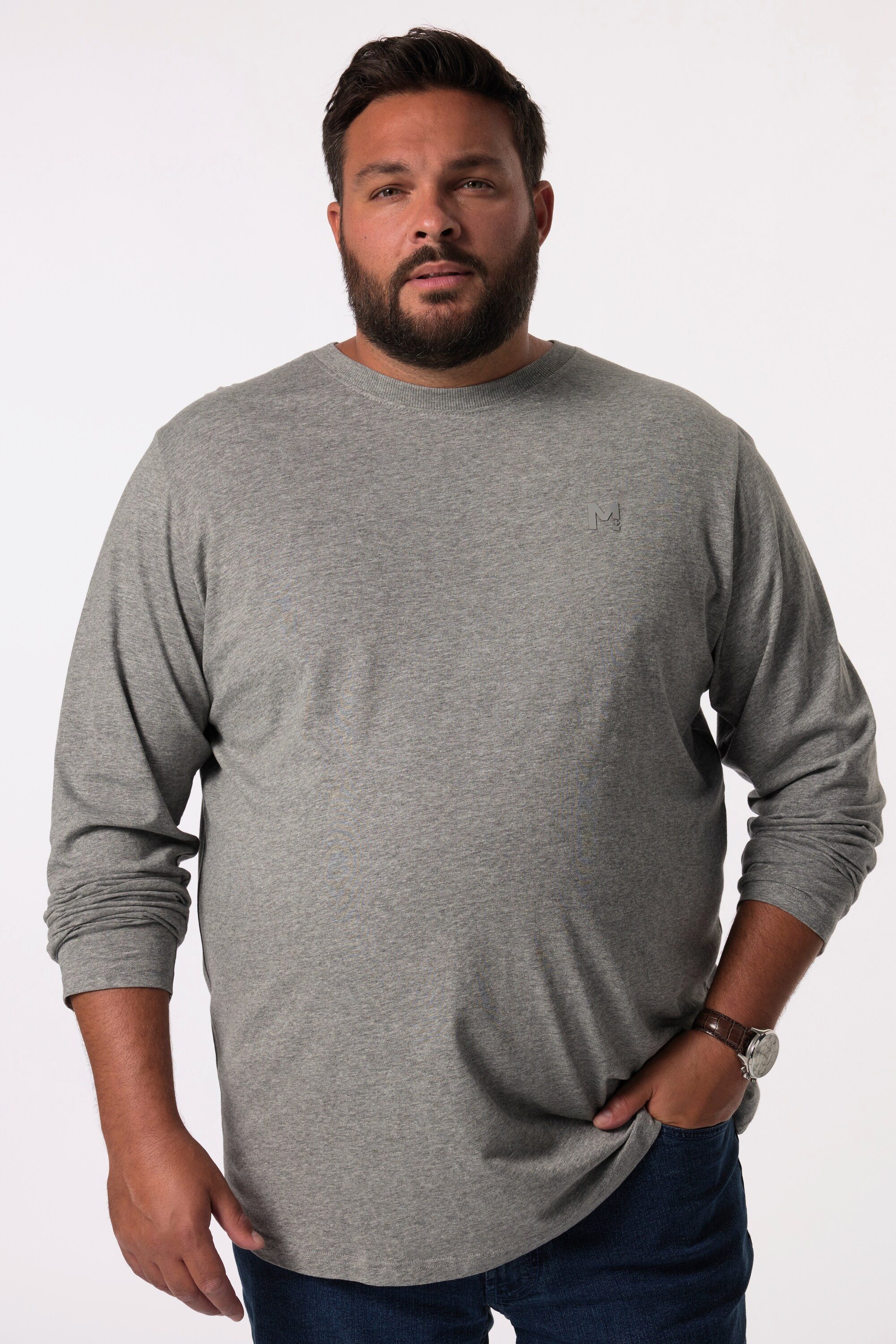Men Plus T-Shirt Men+ Langarmshirt Basic günstig online kaufen