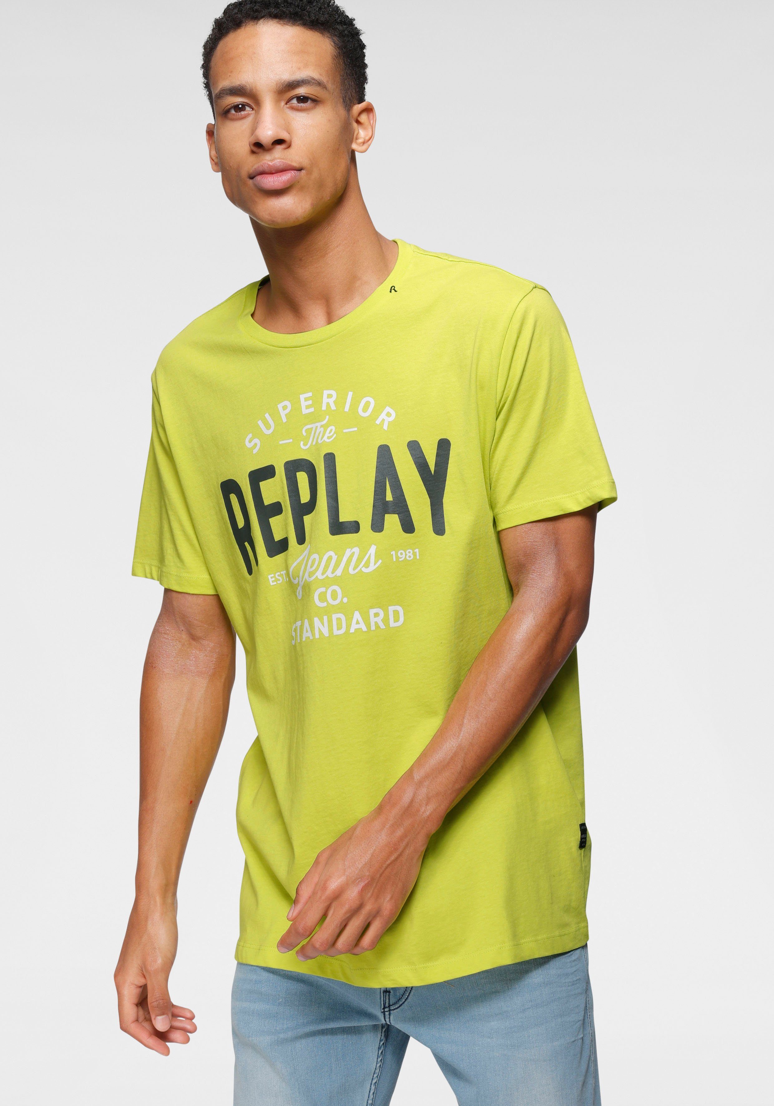 Replay T-Shirt mit Markendruck lemon