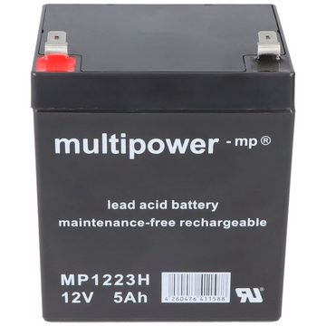 Multipower Multipower MP1223H Hochstrom Blei-Akku mit Faston 6,3mm Steckkontakt Akku 5000 mAh (12,0 V)