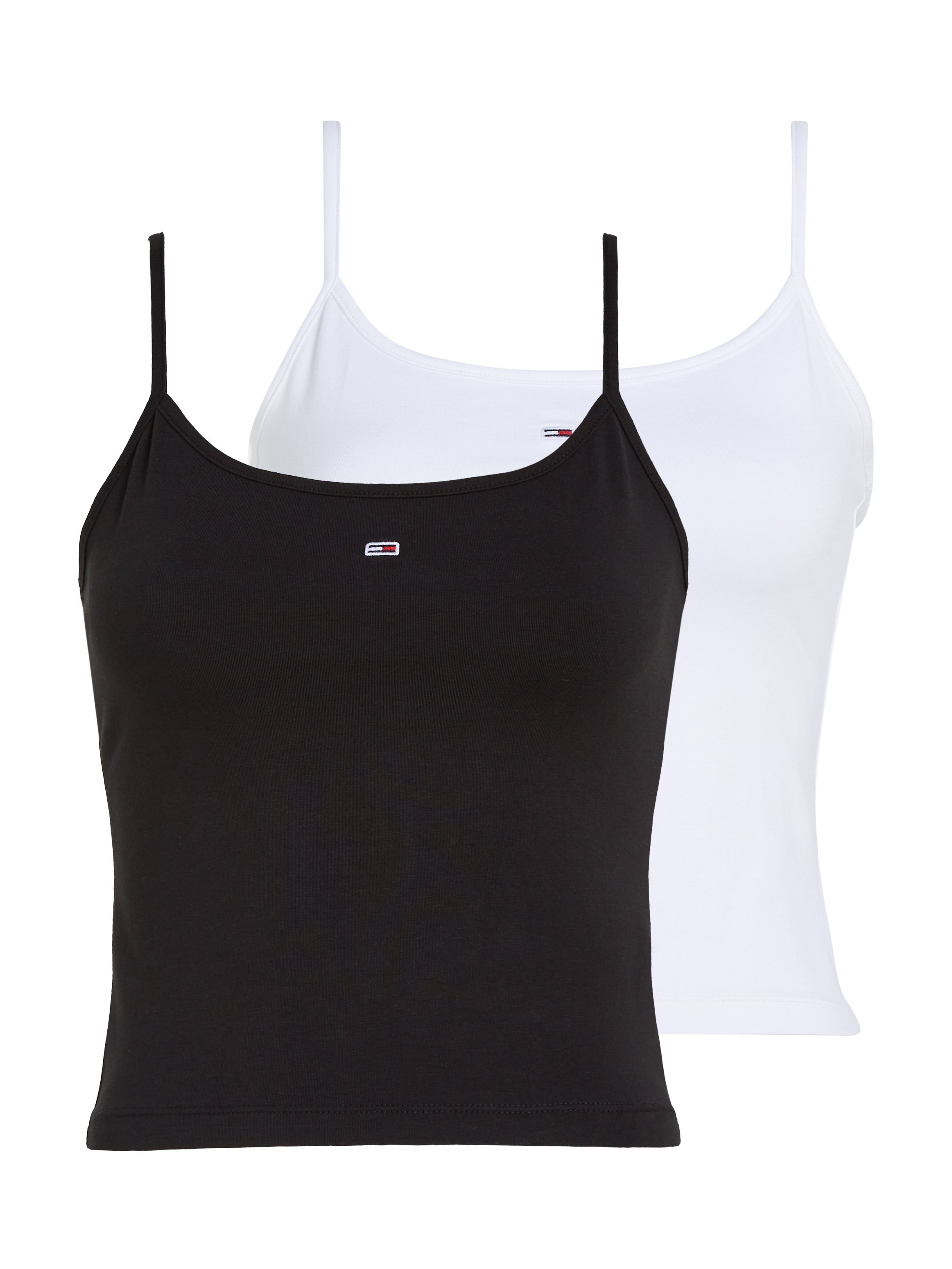 Tommy Jeans Tanktop TJW 2PACK ESSENTIAL STRAP TOP (Packung, 2-tlg., 2er-Pack) mit Logo-Flag
