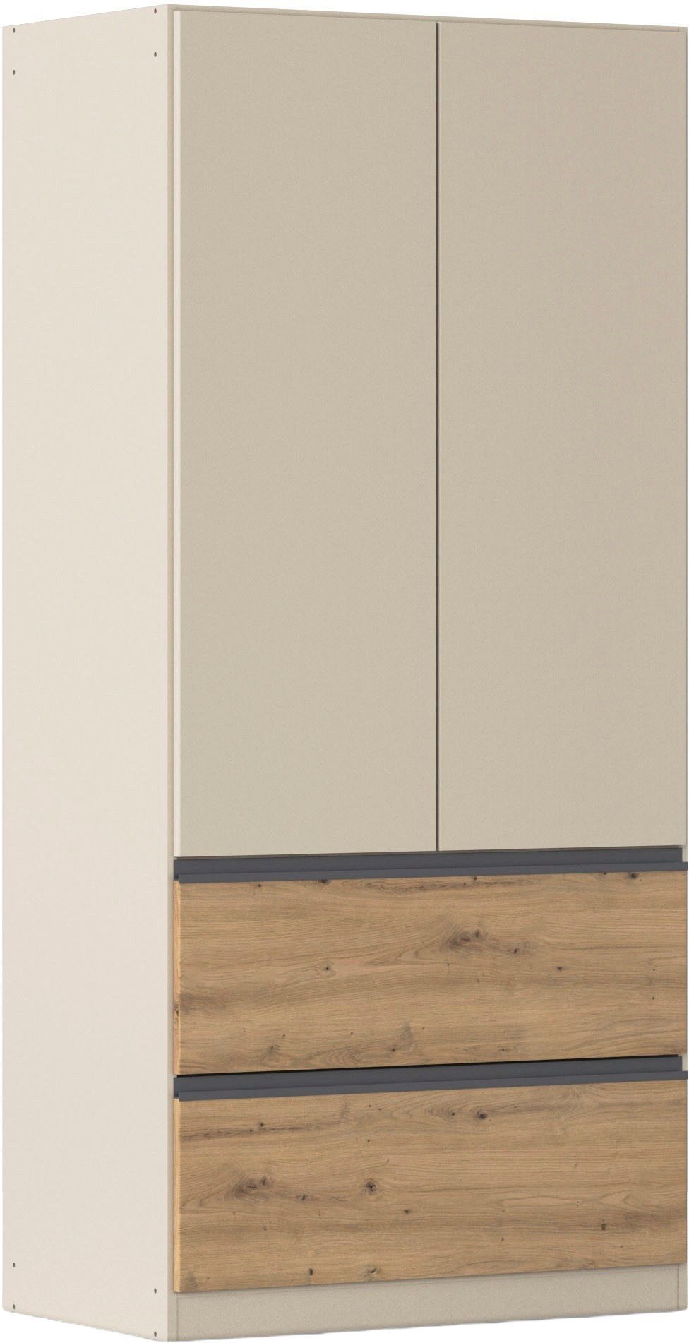 rauch Drehtürenschrank Kleiderschrank Schrank Garderobe COSTA in den Breiten 91/136/181 cm (in 3 Ausstattungen BASIC/CLASSIC/PREMIUM) viel Platz, grifflose Front und Push-to-Open Funktion MADE IN GERMANY