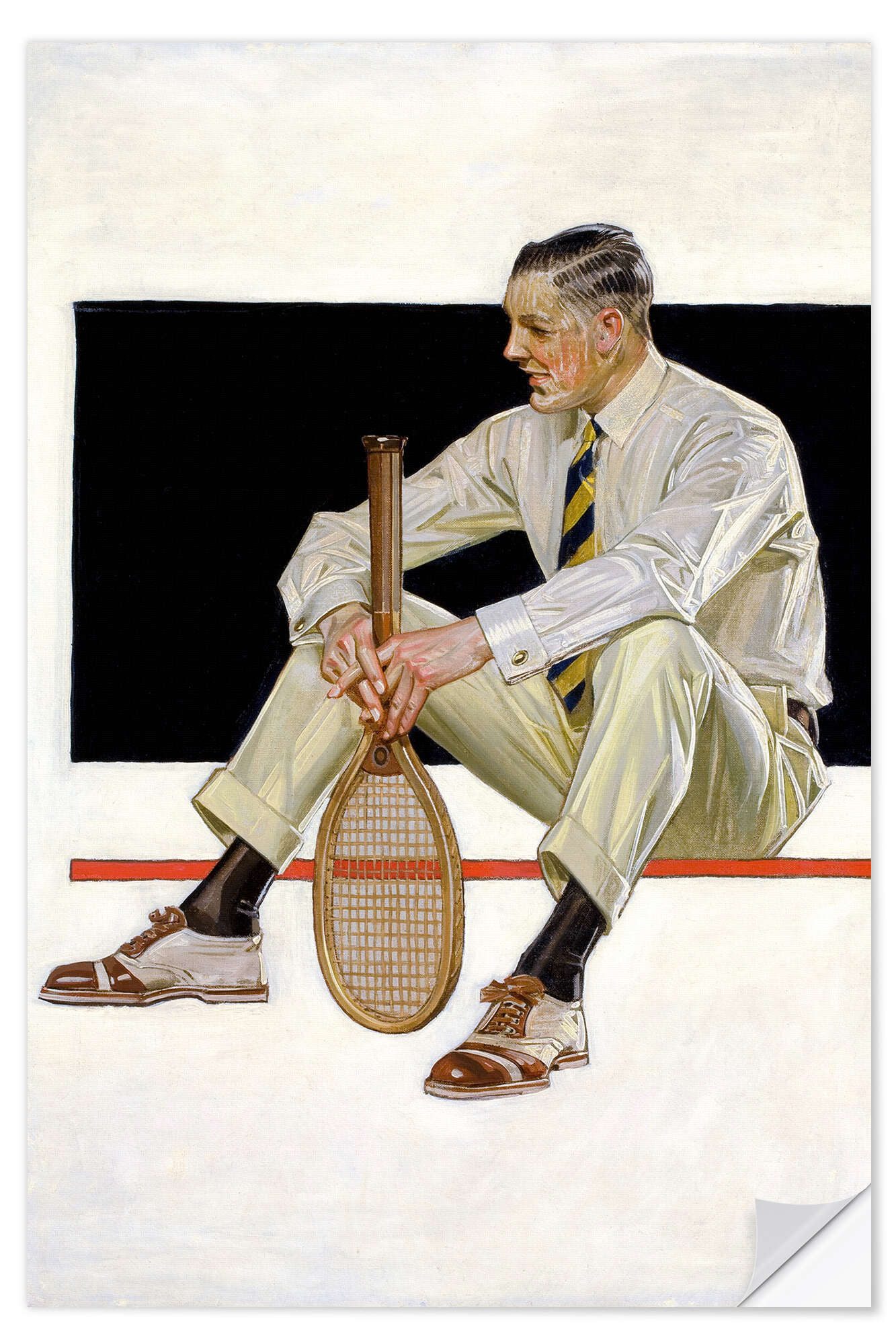 Posterlounge Wandfolie Joseph Christian Leyendecker, Tennisspieler, Malerei