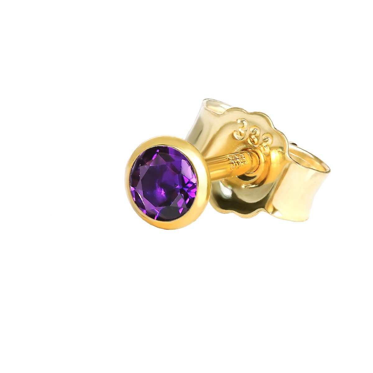 NKlaus Single-Ohrstecker Einzel Ohrstecker Echt Amethyst günstig online kaufen