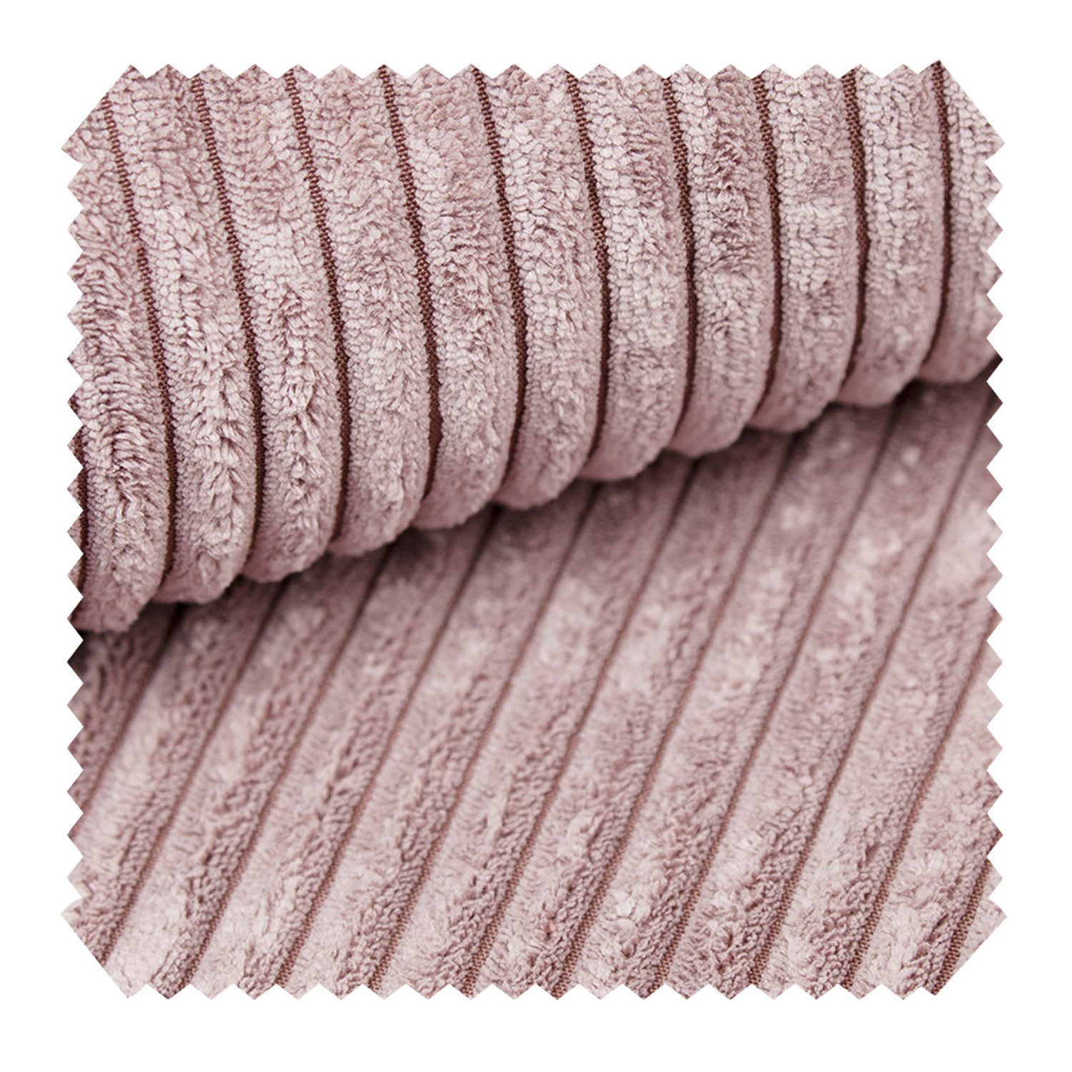 novely® Stoff PORTO - Polsterstoff in Breitcord-Optik - Ultraweicher Möbelstoff, Samtige Haptik, Reißfest, Fusselfrei, Robust, Meterware, 1lfm