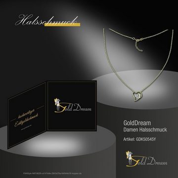 GoldDream Goldkette GoldDream Damen Colliers Halskette (Collier), Damen Colliers Halskette (Doppelherz) 42cm bis 45cm, 333 Gelbgold - 8