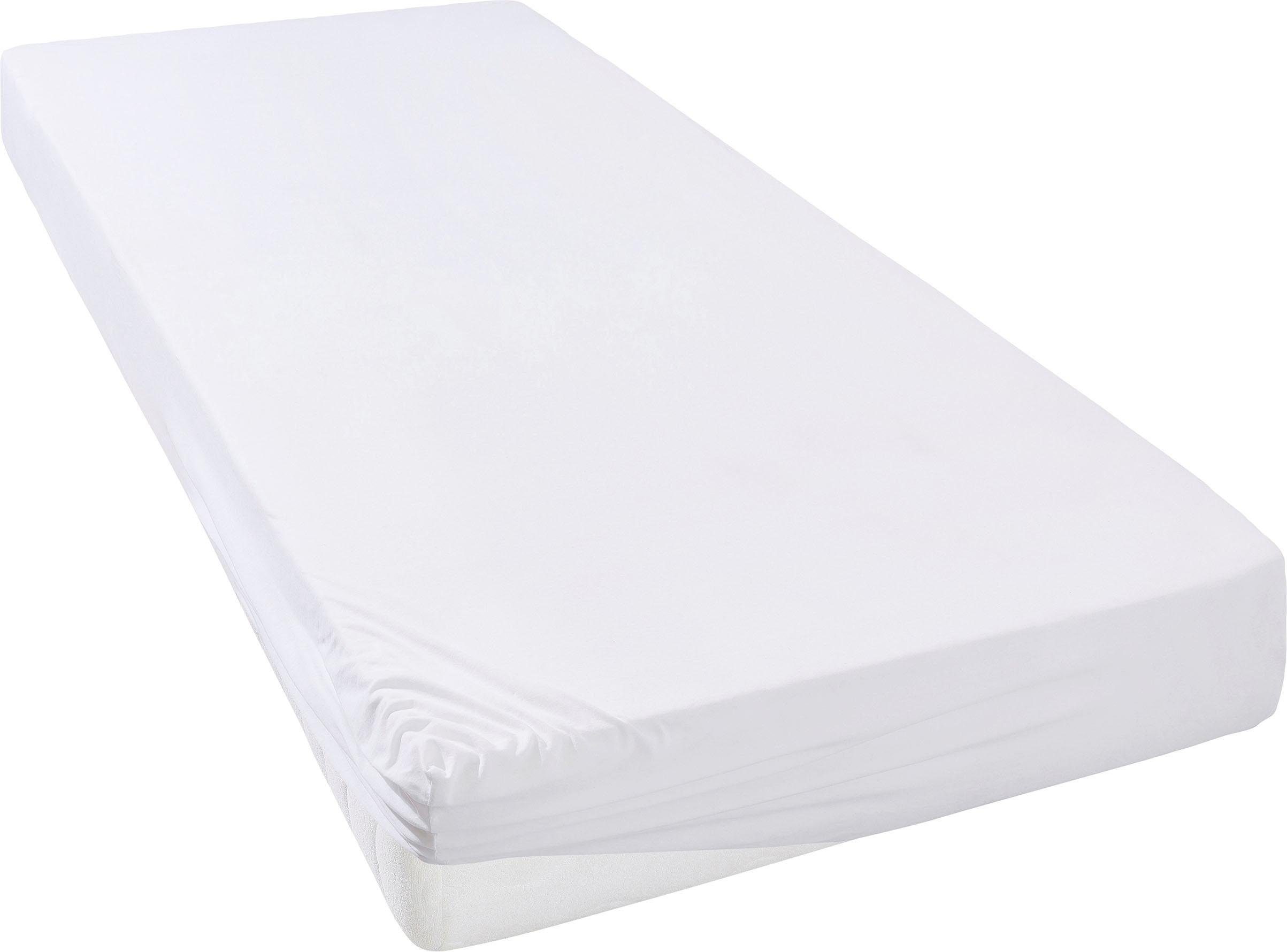 andas Spannbettlaken Greta in Gr. 90x200, 140x200 oder 180x200 cm, Jersey, Gummizug: rundum, (1 Stück), Premium Bettlaken aus Baumwolle, für Matratzen bis 23 cm Höhe. Reduzierter Preis € 30,37. Unverbindliche Preisempfehlung € 39,95