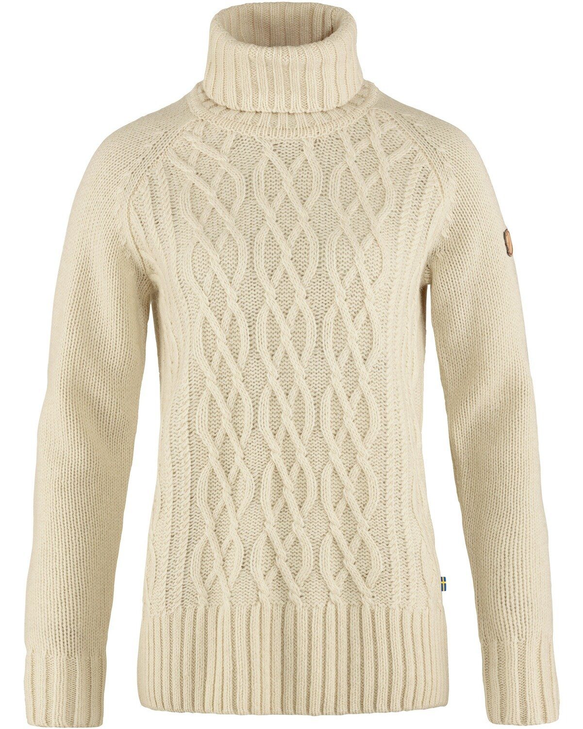 Strickpullover Damen Rollkragen-Pullover Cable Knit