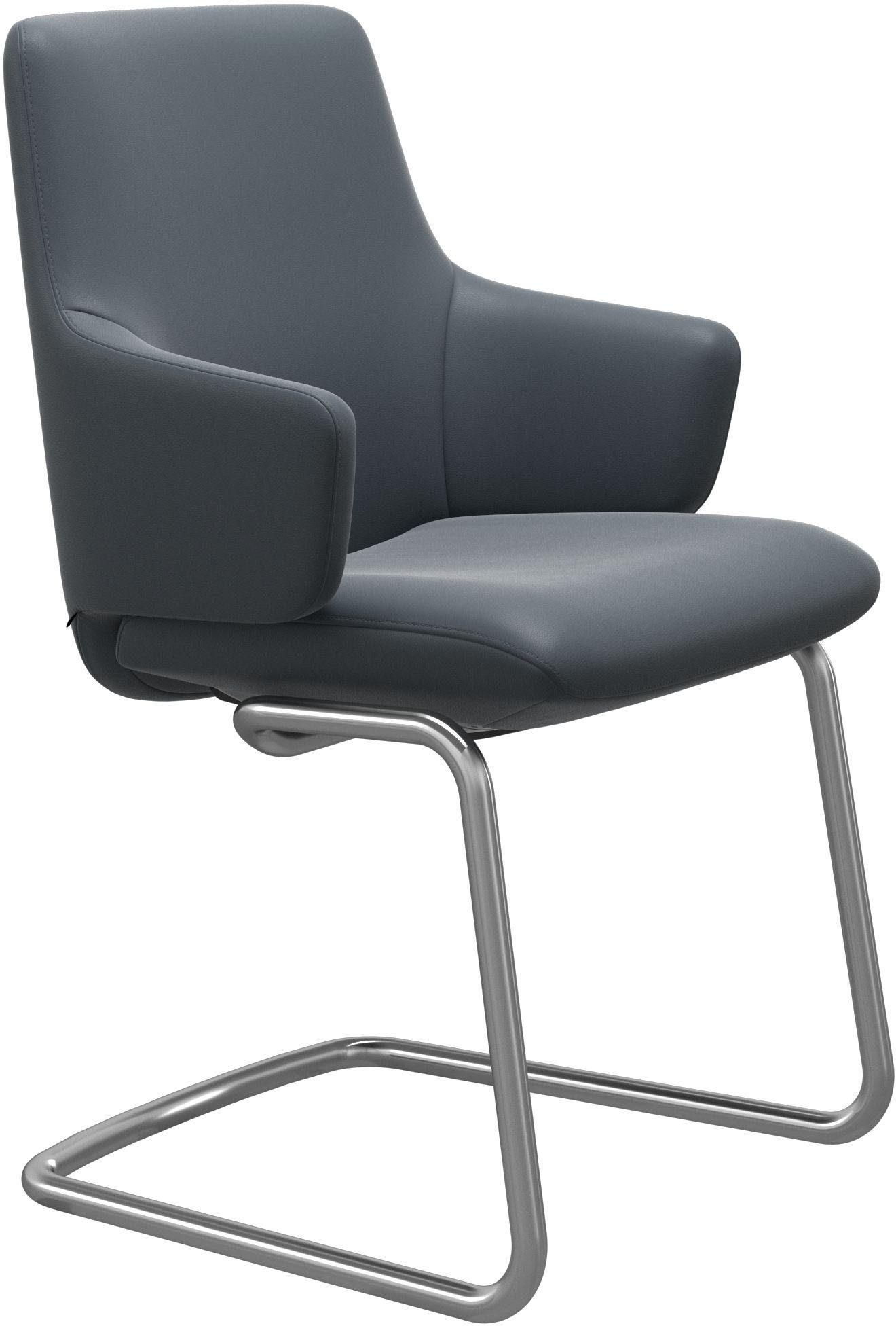 Stressless® Polsterstuhl Laurel, Low Back mit Armlehne, Größe L, mit Beinen aus Stahl in Chrom glänzend
