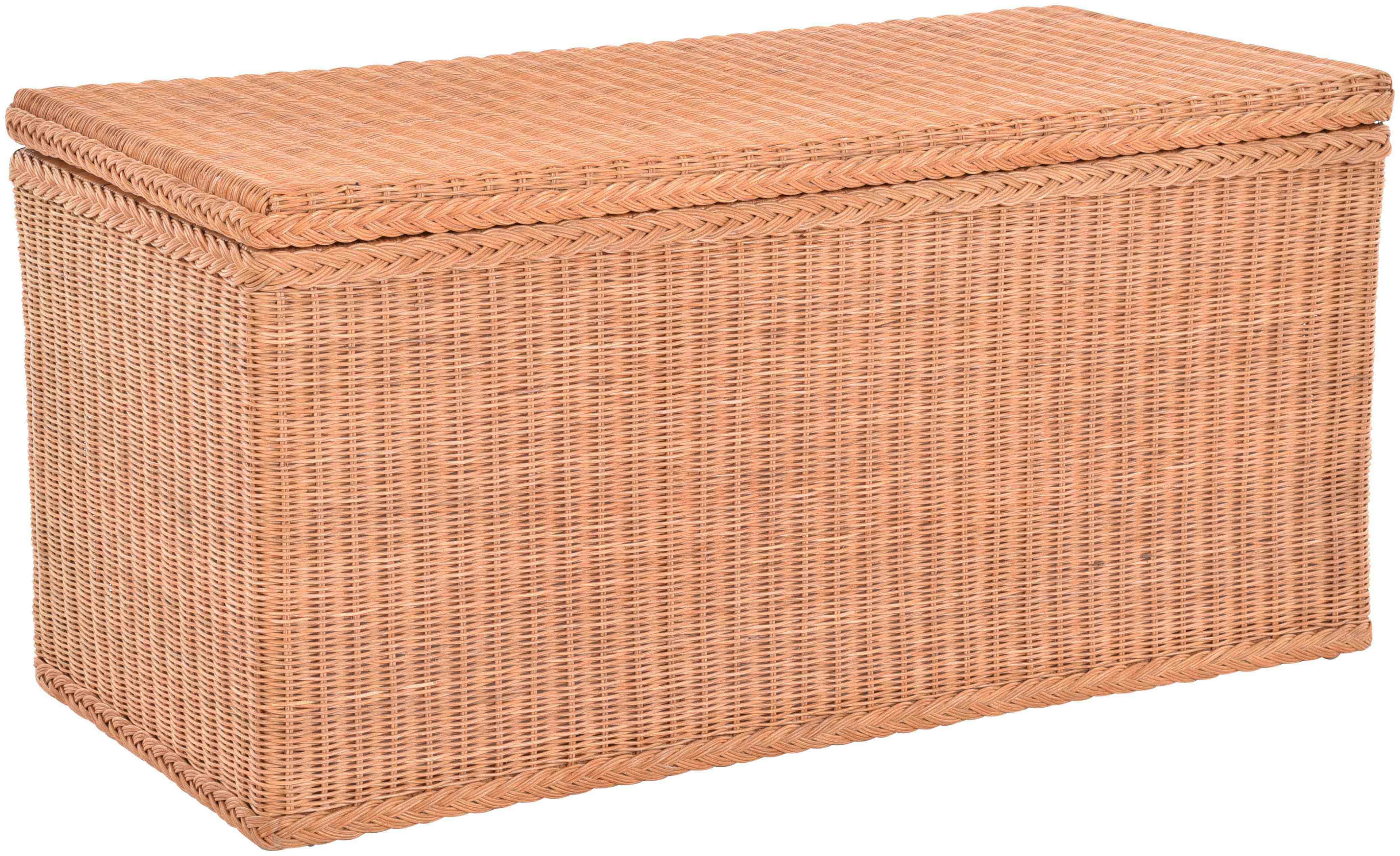 Krines Home Wäschetruhe Rattantruhe Groß Deckel günstig online kaufen