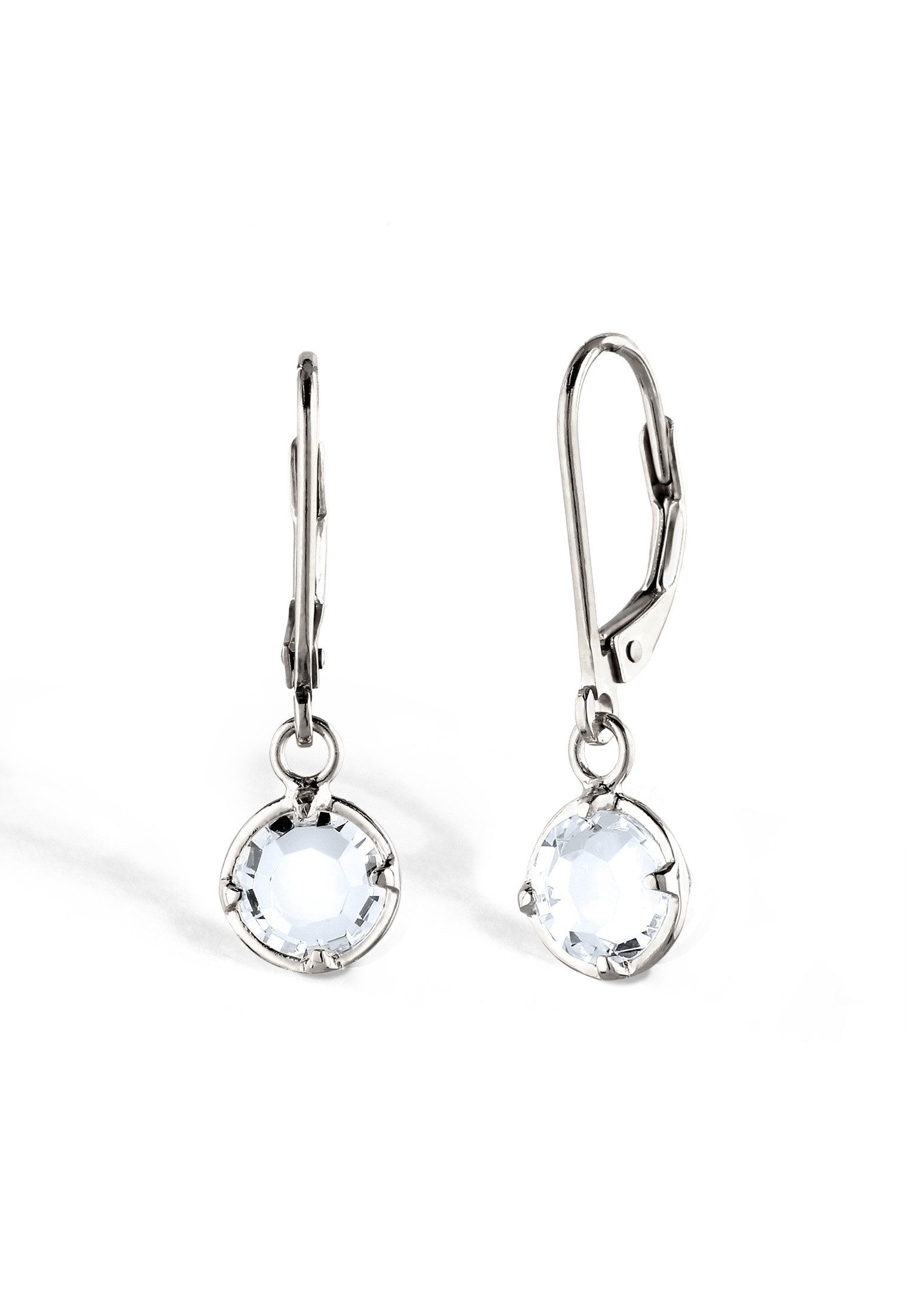Elli Ohrhänger-Set Ohrhänger Glas Kristalle Weiß günstig online kaufen