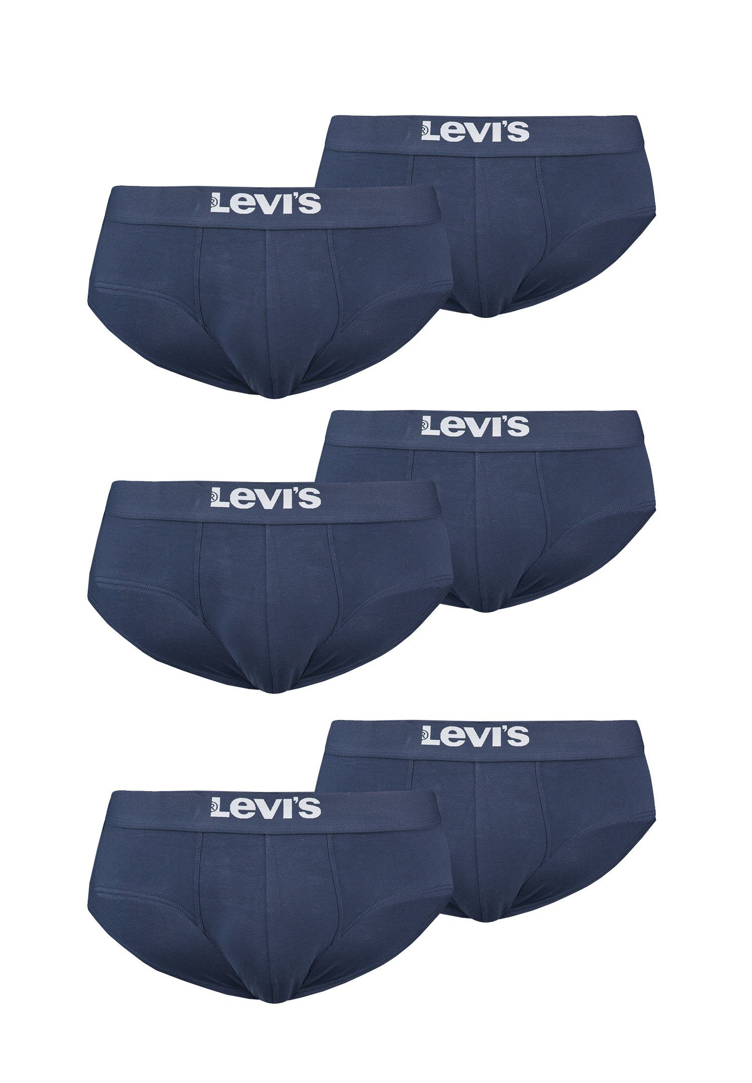 Levi's® Boxershorts MEN SOLID BASIC 6-St., Pack CO 6er Navy 6er-Pack) ORGANIC BRIEF (Set