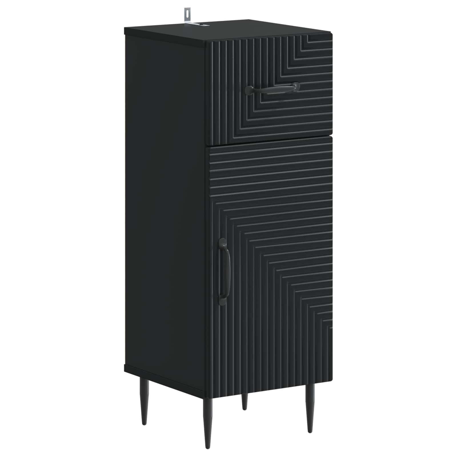 vidaXL Gartenlounge-Set 3-teiliges Badezimmer-Schranksystem HAARLEM Schwarz