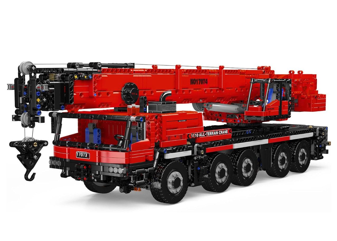 Mould King 17074 Crane Red Konstruktions-Spielset, (3218 St)