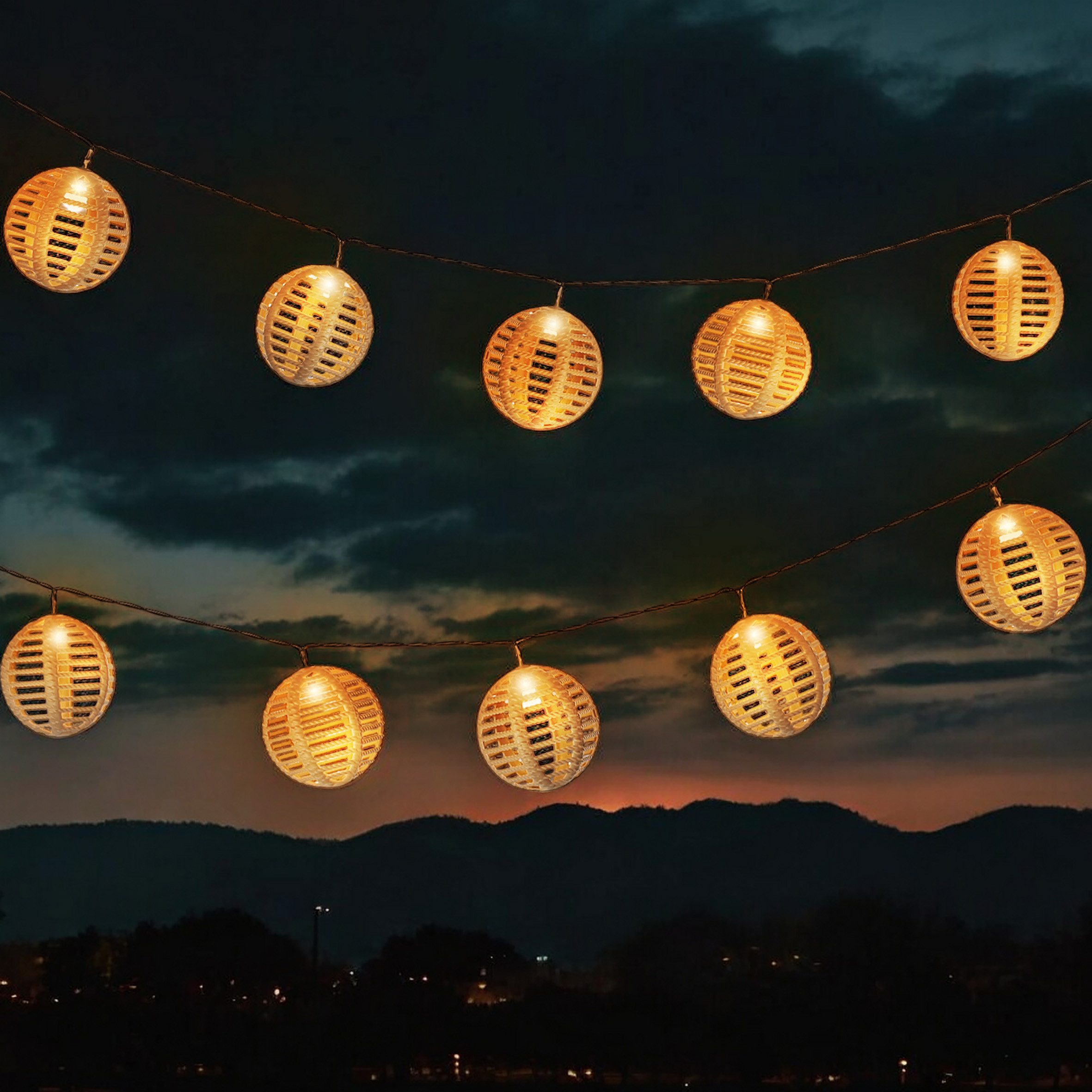 Spetebo LED-Lichterkette Solar Lichterkette mit 10 günstig online kaufen