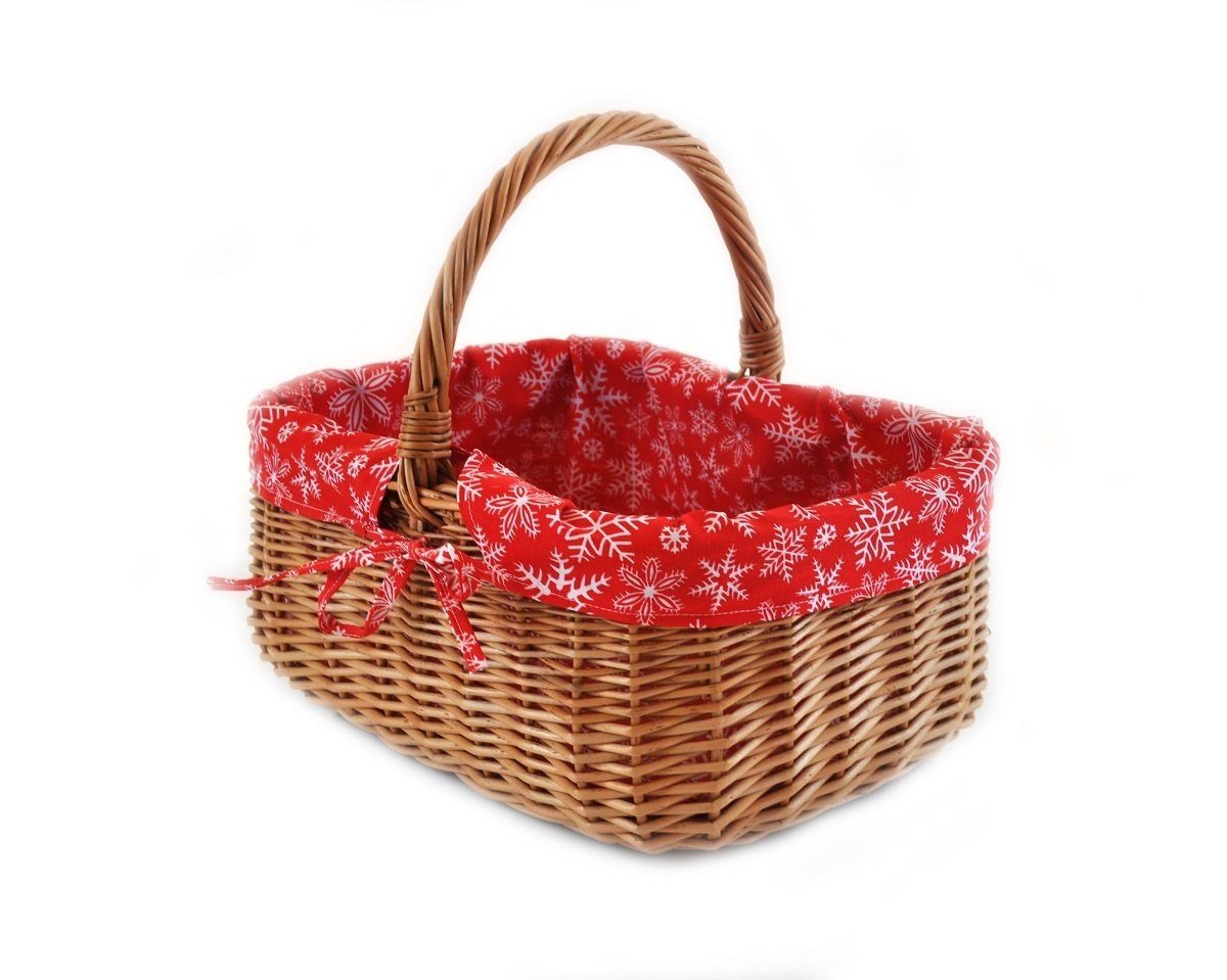 Einkaufskorb Korb aus Weide kleiner Weidenkorb 33/23/13(27cm mit Henkel) Handarbeit