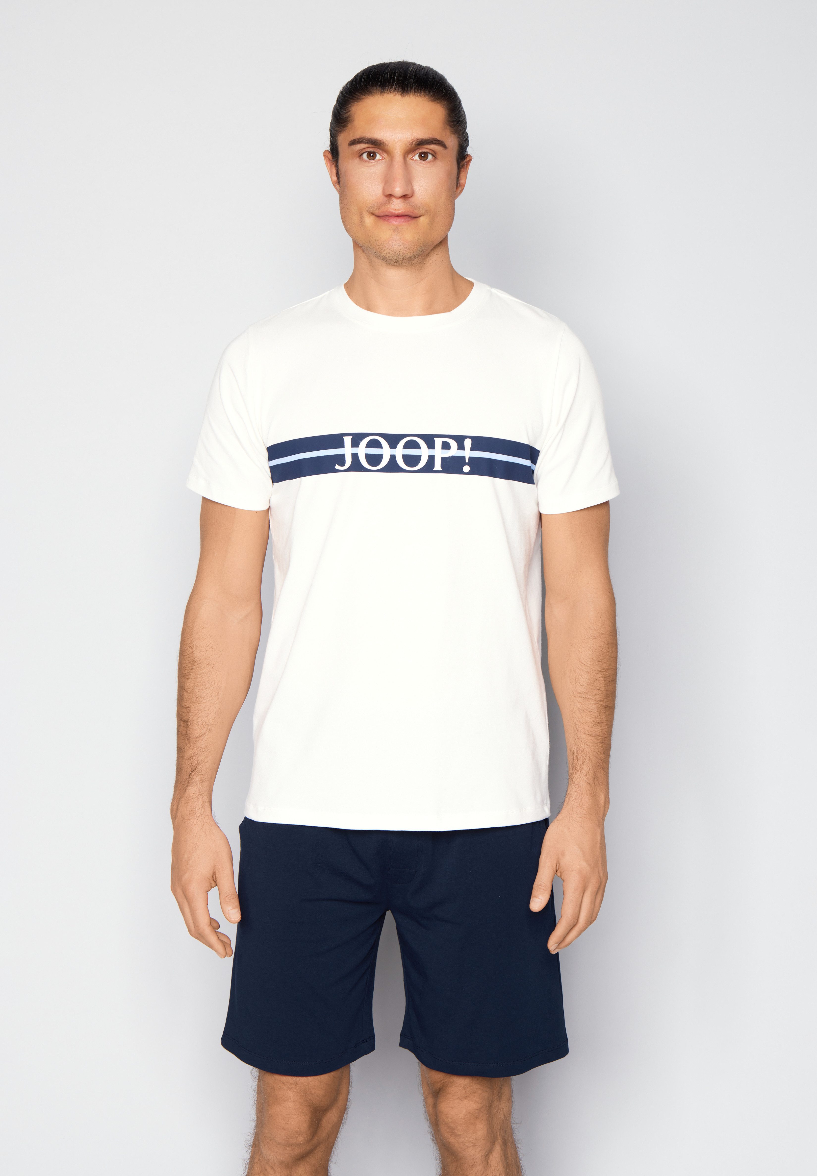 JOOP! Shorty Core (2 tlg) mit kurzem Arm, Rundhalsausschnitt und seitlichen Taschen