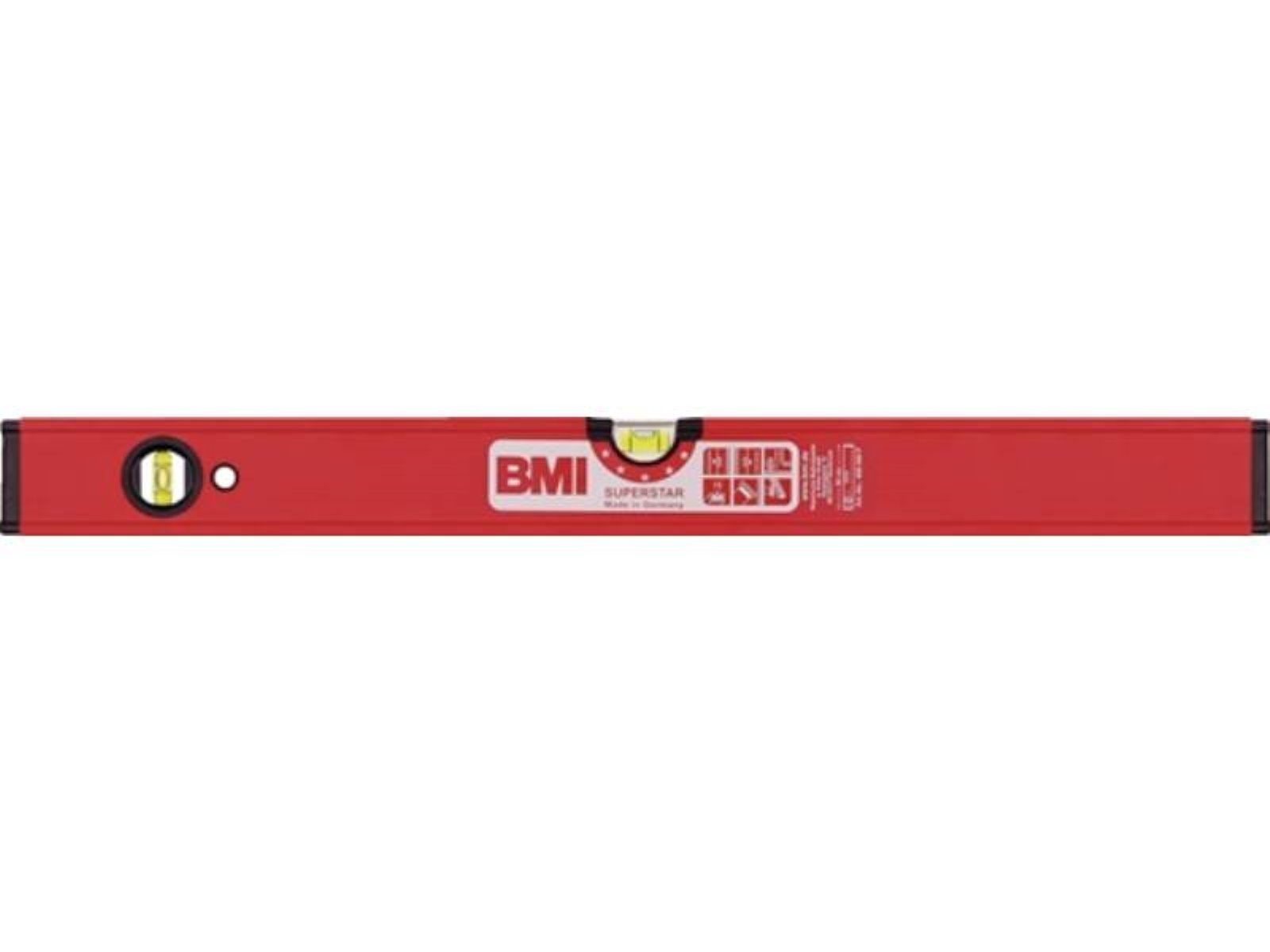 BMI Wasserwaage BMI 696060 P Wasserwaage SUPERSTAR 60 cm Aluminium rot ± 0,5 mm/m