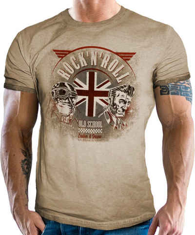 GASOLINE BANDIT® T-Shirt für Rockabilly Fans: UK Rock'n' Roll United Kingdom