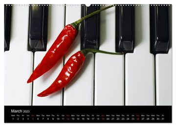 CALVENDO Wandkalender Hot Chili Calendar Great Britain Edition (Premium-Calendar 2023 DIN A2 Landscape)