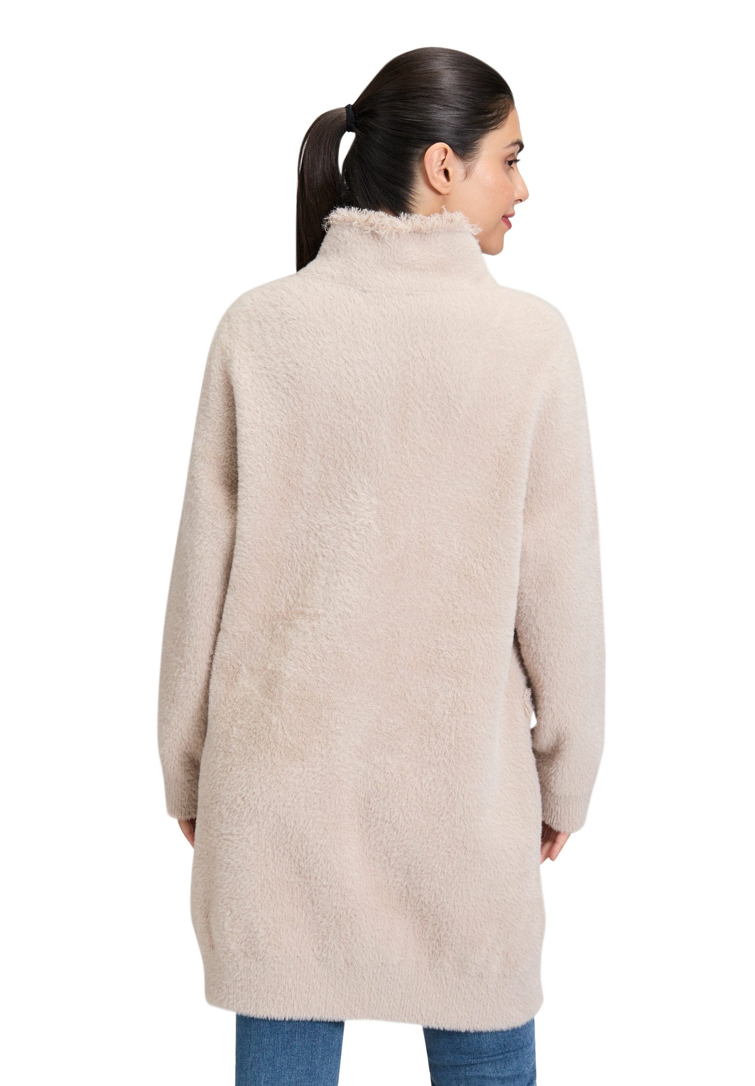 Amber & June Strickjacke Damen mit aufgesetzter Brusttasche (1-tlg)
