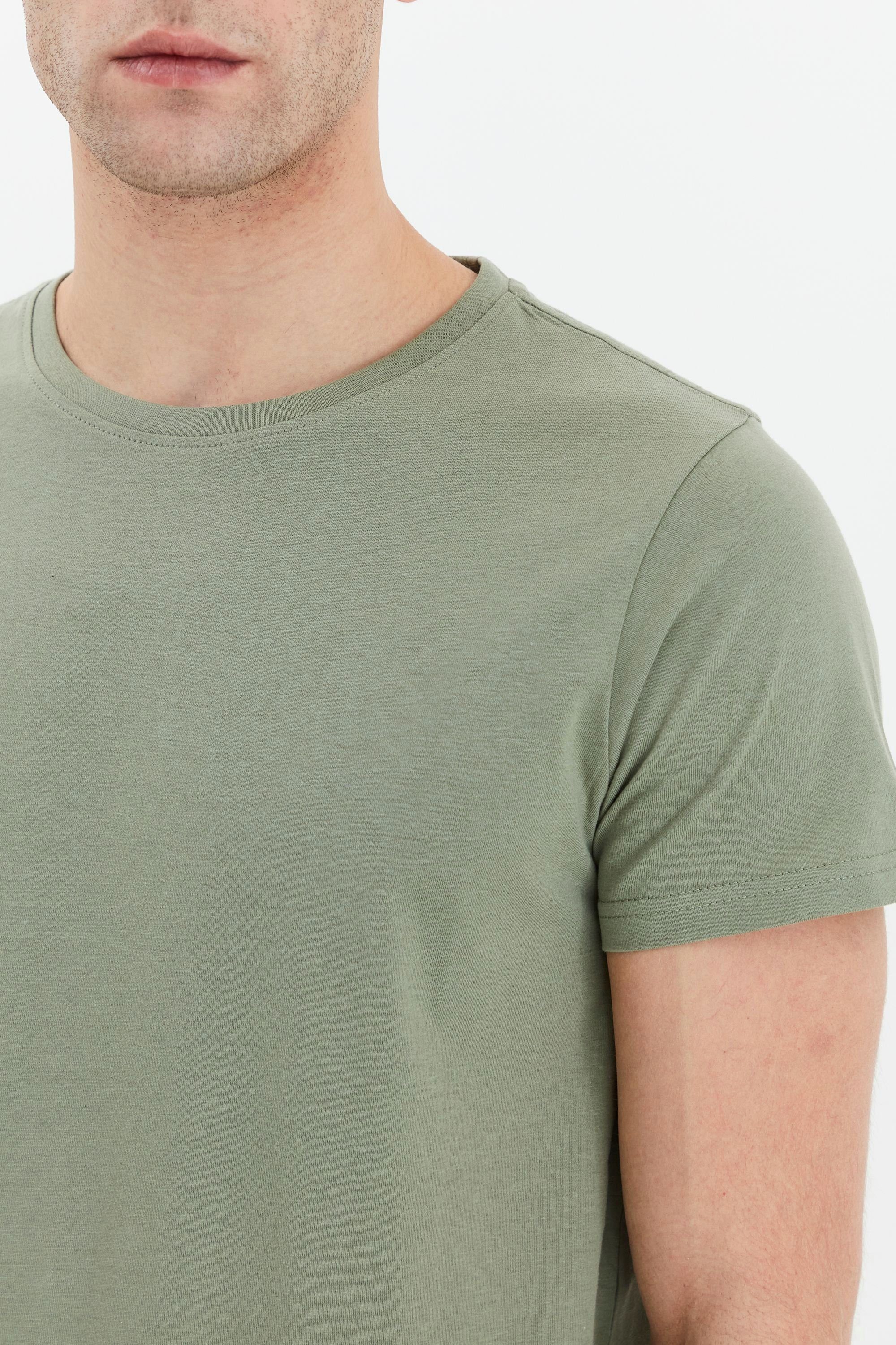 Rundhalsausschnitt Hedge Green T-Shirt T-Shirt mit !Solid (176323) SDPeko