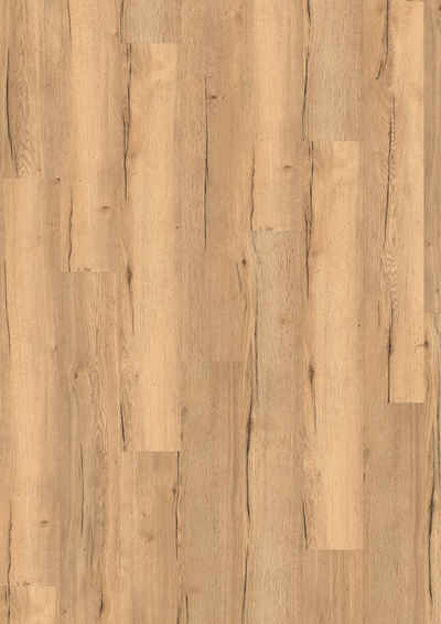 EGGER Designboden »GreenTec EHD014 Monfort Eiche natur«, Bodenbelag in Holzoptik, Vinyl Alternative: Robust & strapazierfähig, Packung, 7,5mm, 1,995m² - nachhaltiger Fußboden - braun