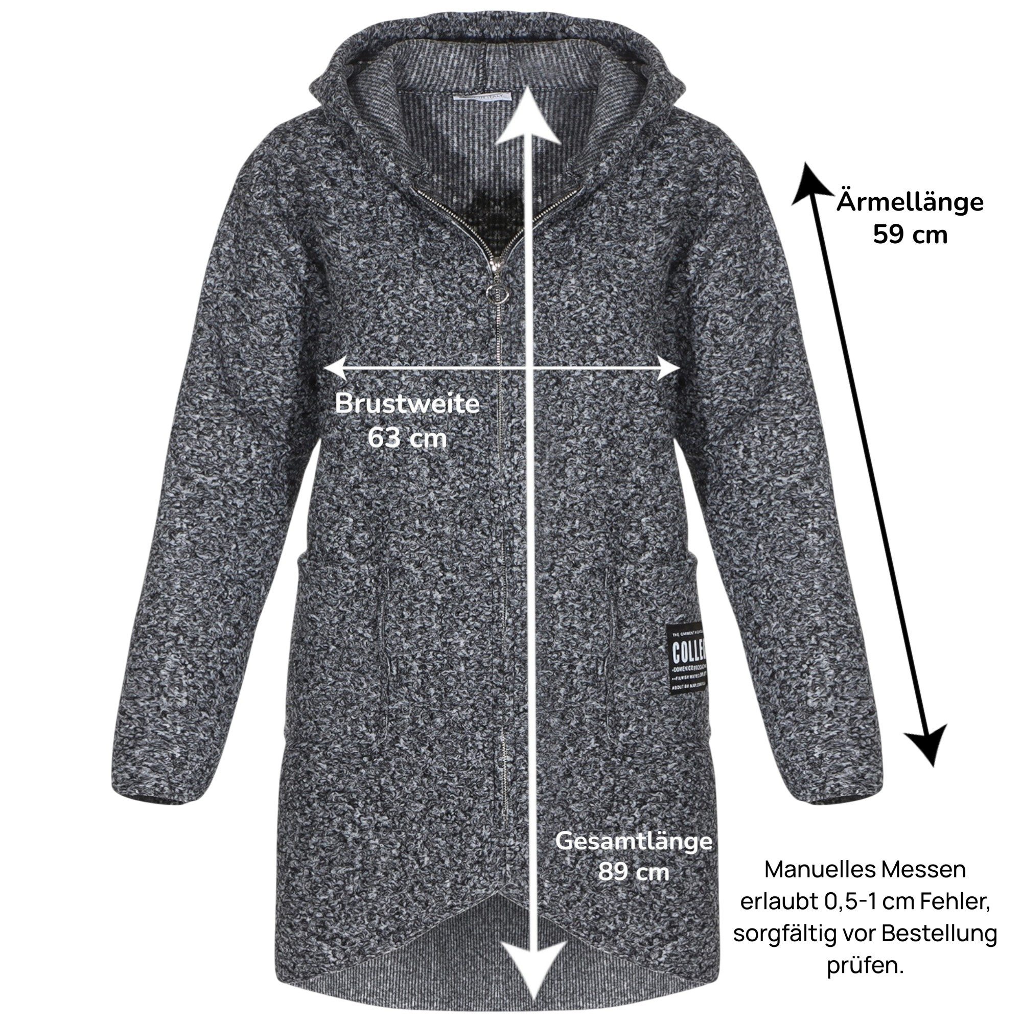 simaranda Bouclèjacke Damen Jacke 29503 38-44 Hellgrau