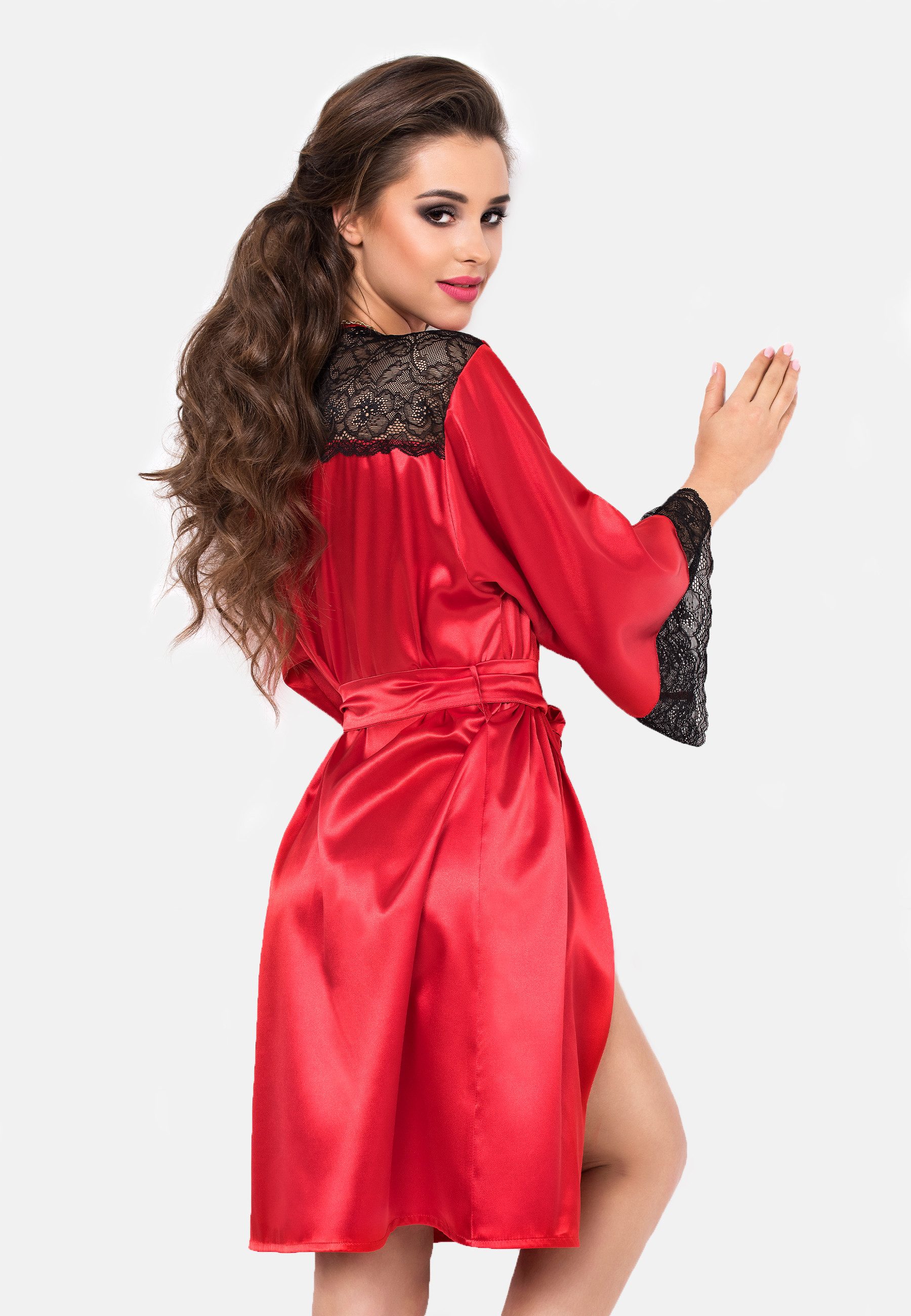 DKaren Morgenmantel Damen Satin Kimono Kurz günstig online kaufen