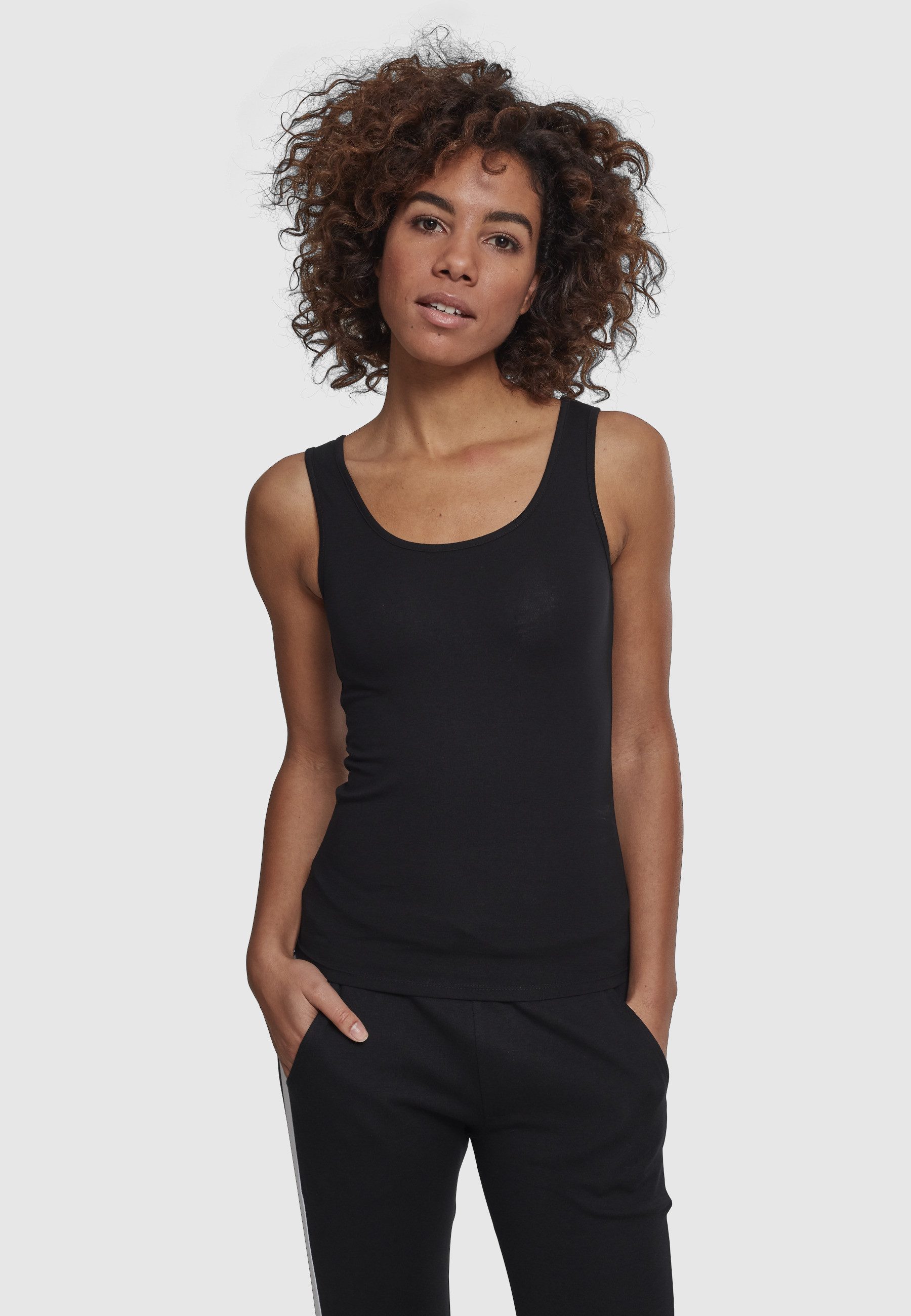 URBAN CLASSICS Muskelshirt Urban Classics Damen Ladies 2-Pack Basic Stretch Top (1-tlg)