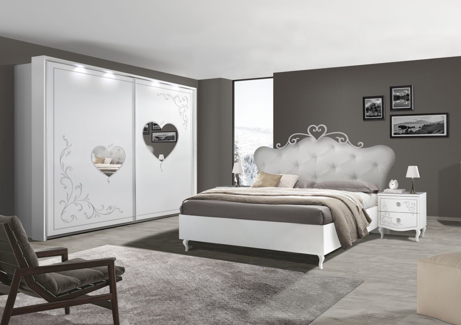 möbelando Schlafzimmer-Set Salvina 4-teilig, (4-teilig), in günstig online kaufen