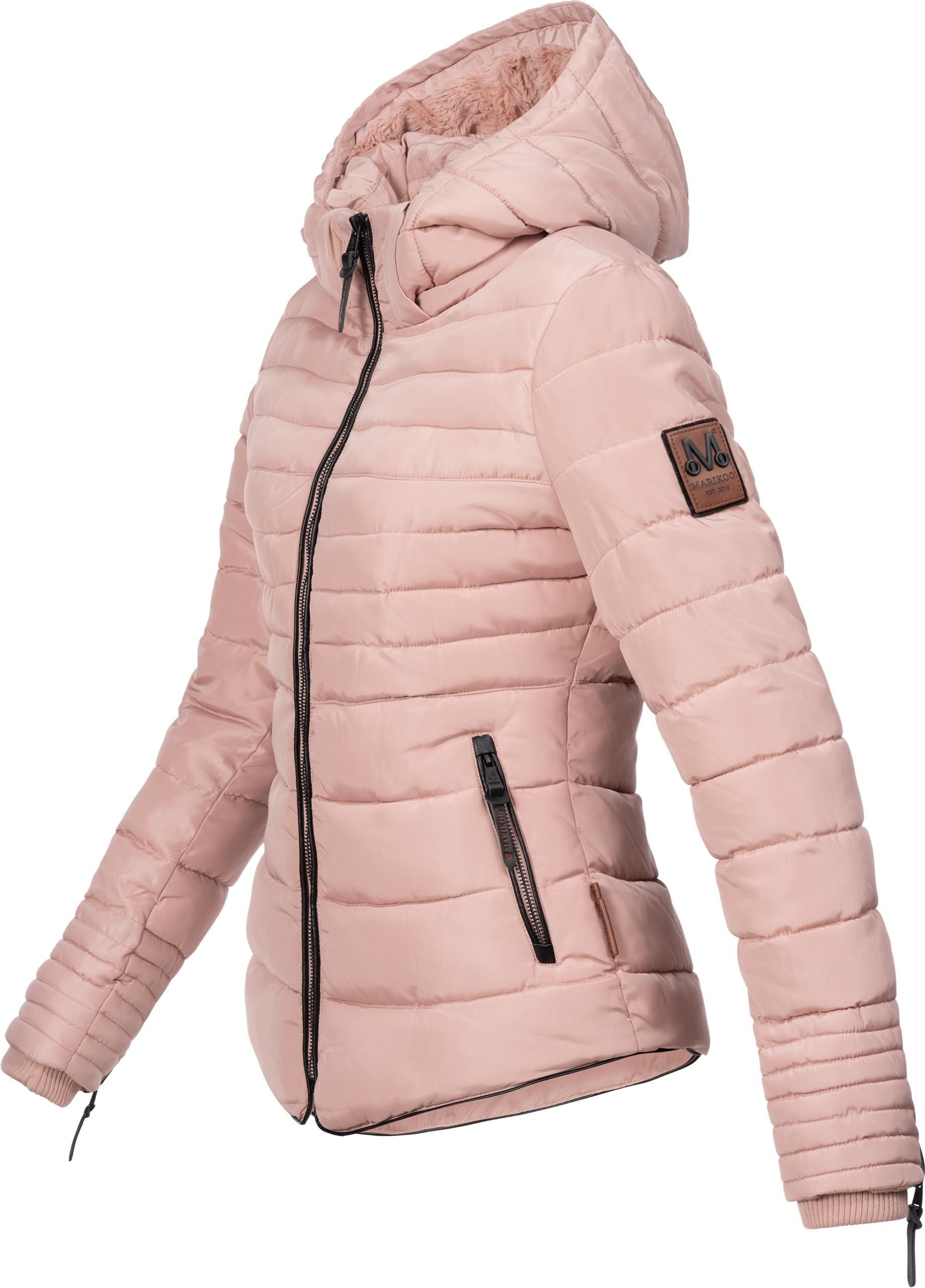 Teddyfutter Winterjacke rosa Marikoo stylische mit Amber Steppjacke