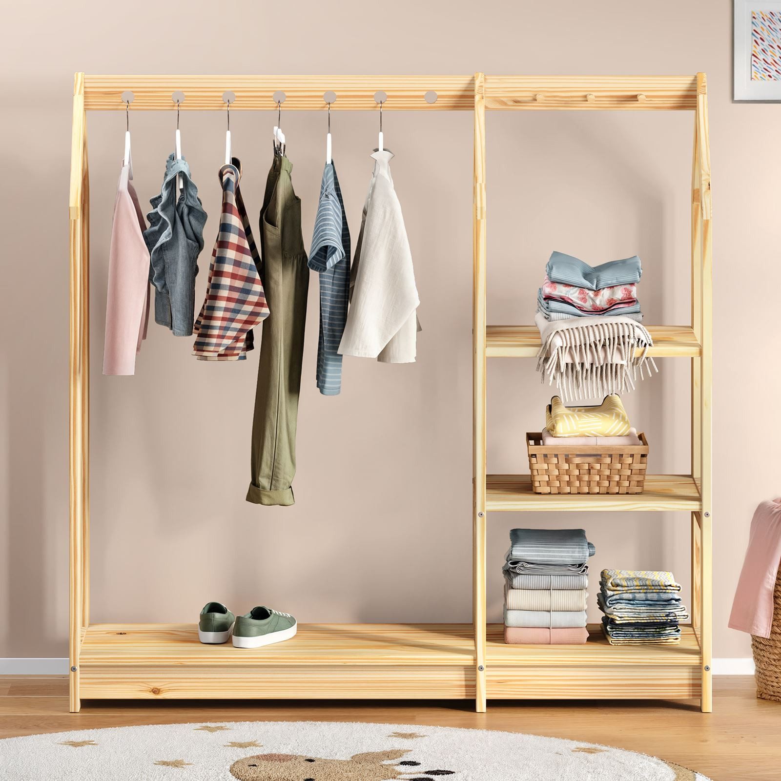 IDIMEX Kinderkleiderschrank SALLY Kindergarderobe im Haus günstig online kaufen
